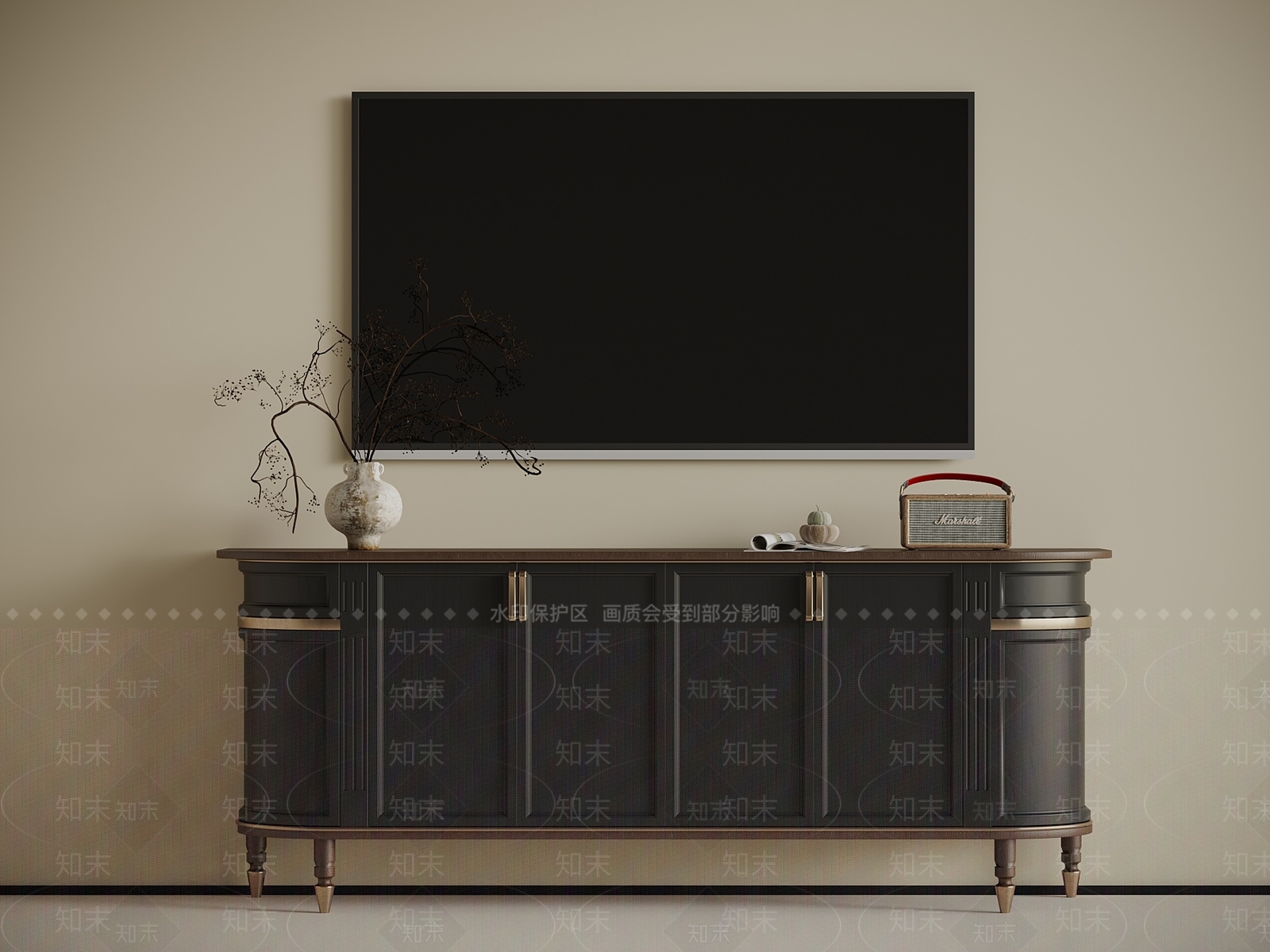 法式电视柜SU模型下载【ID:1191072456】