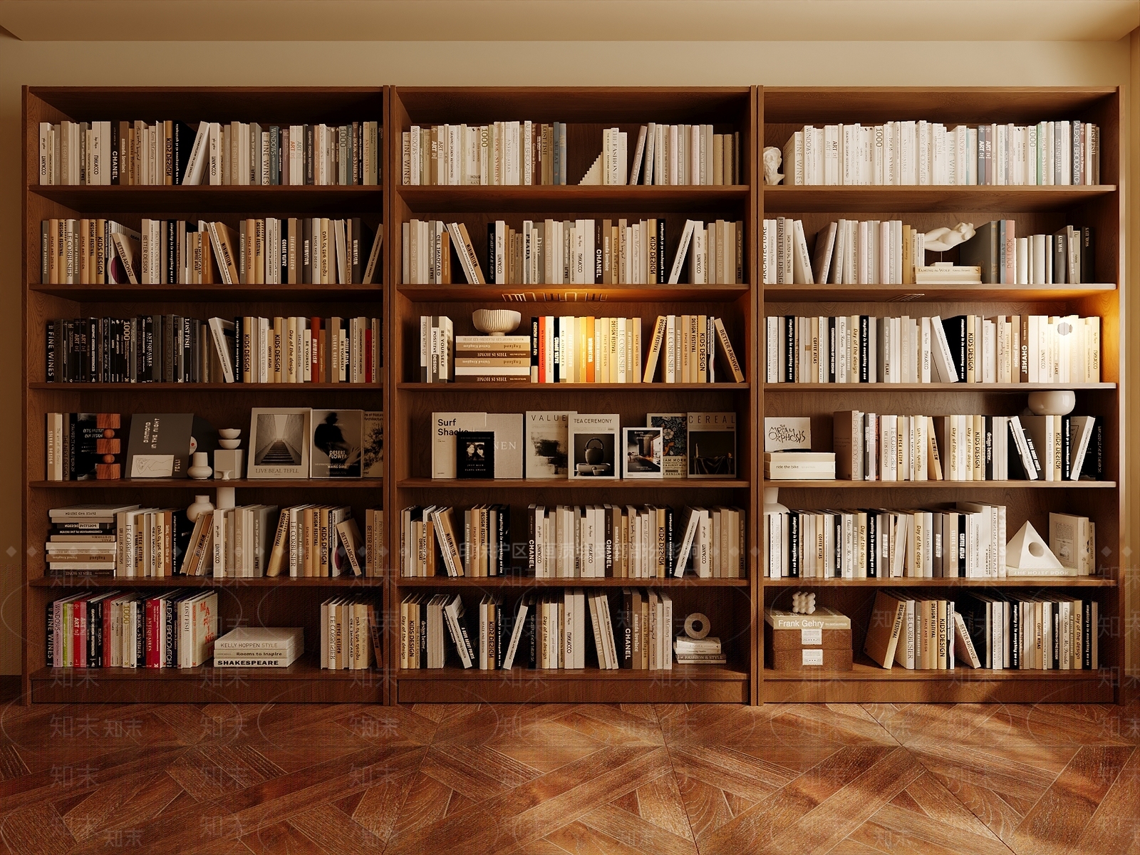 复古中古书柜SU模型下载【ID:1191075931】