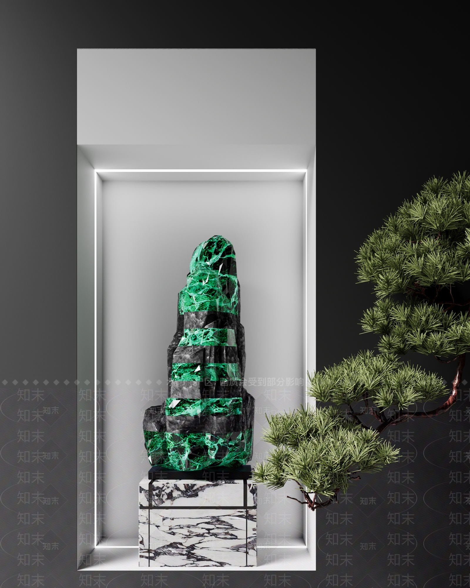 现代雕塑摆件3D模型下载【ID:1191078130】