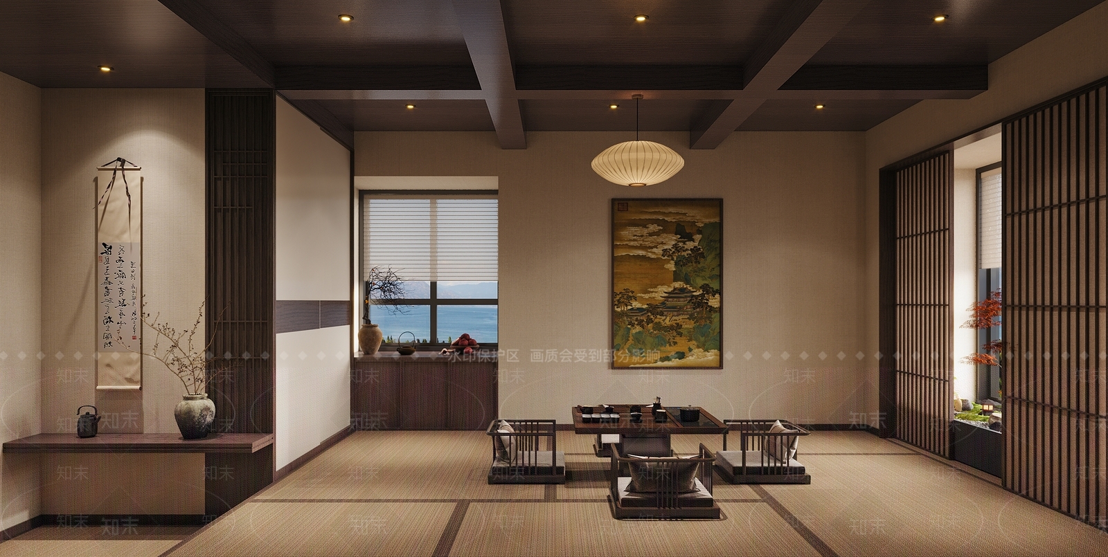 日式茶室3D模型下载【ID:1191082762】