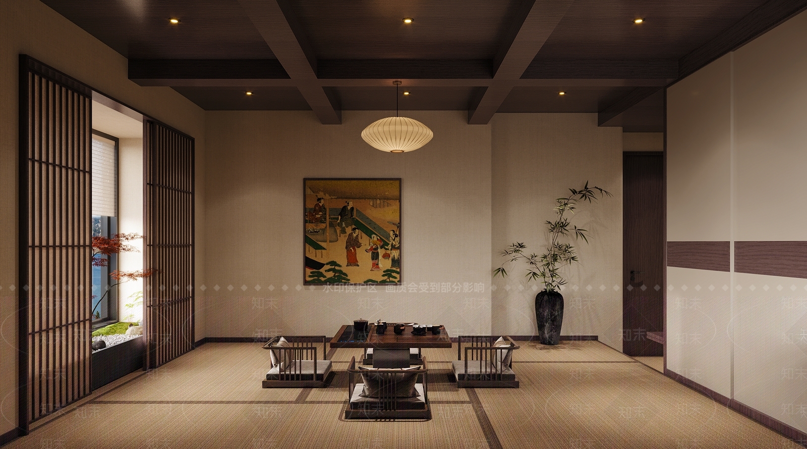 日式茶室3D模型下载【ID:1191082762】