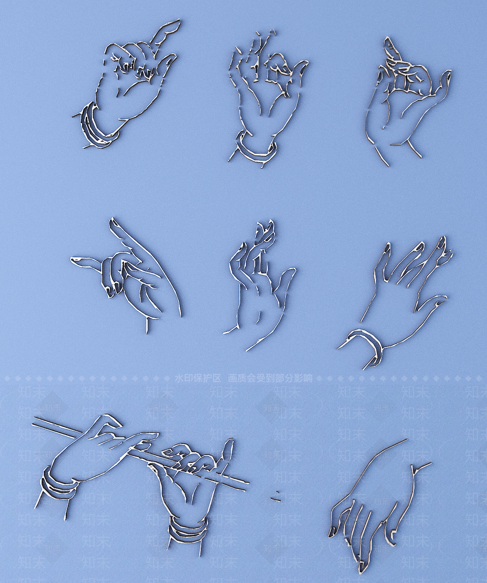 新中式中式雕花3D模型下载【ID:1191088252】