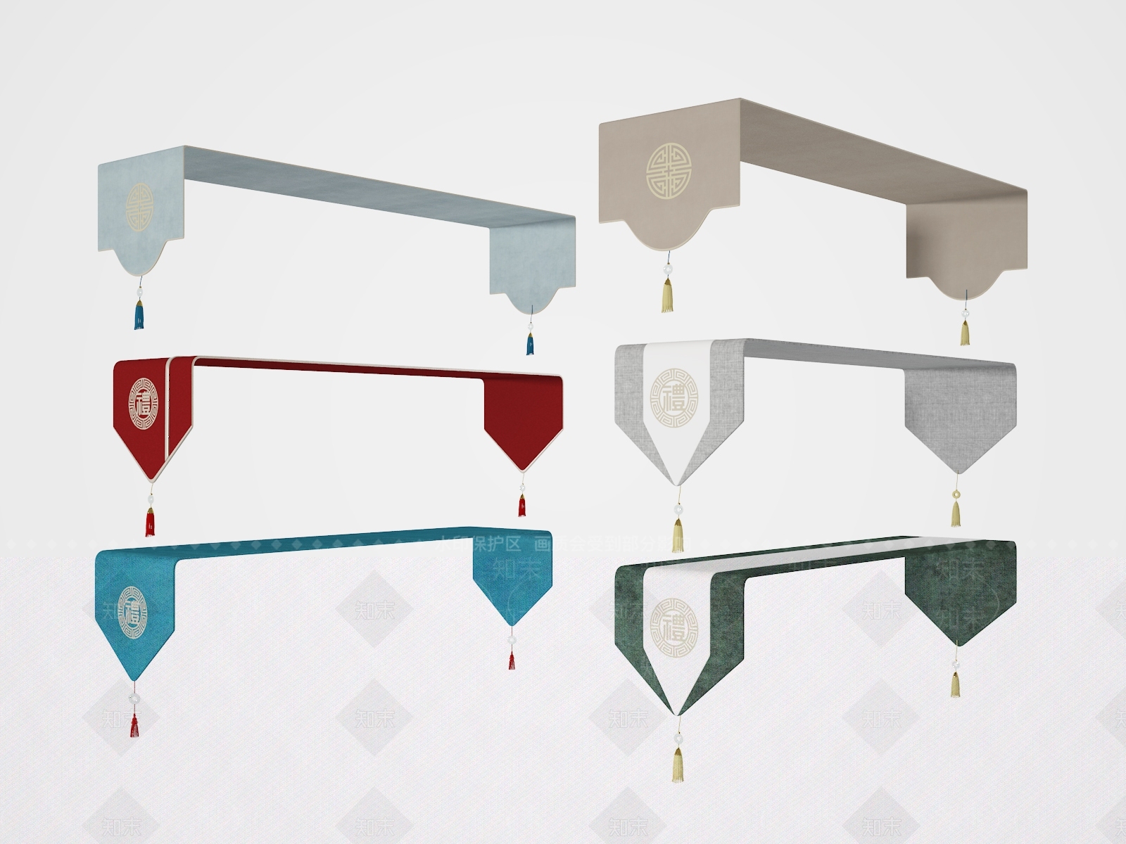 现代桌布3D模型下载【ID:1191089129】