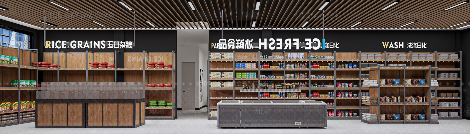 现代简约超市3D模型下载【ID:1191094287】