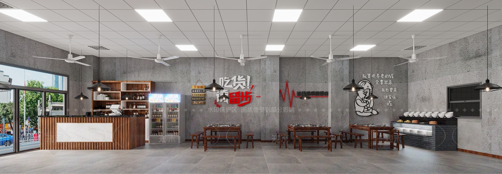 现代其他餐饮空间3D模型下载【ID:1191096091】