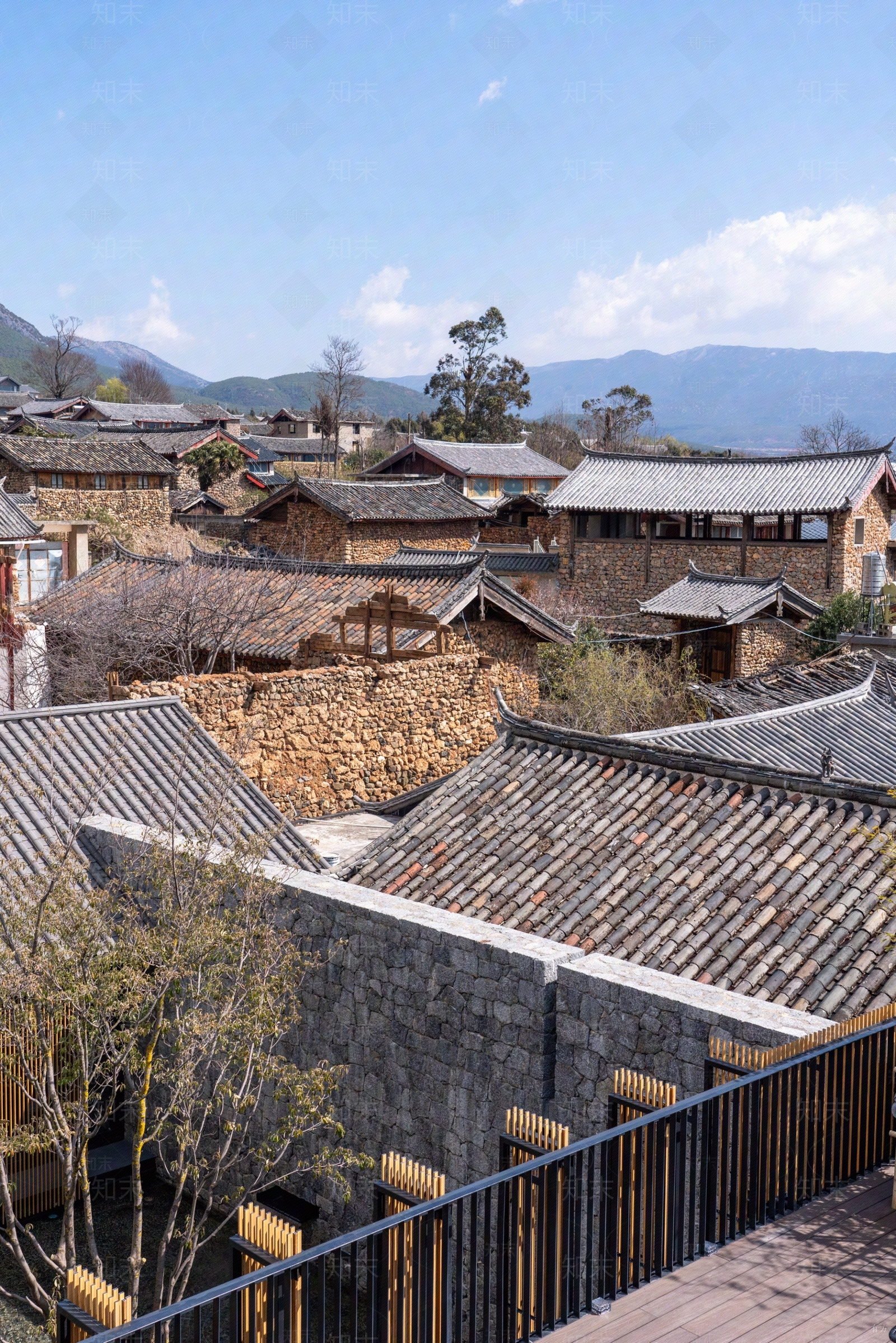 新中式中式小区外景贴图下载【ID:1191097466】