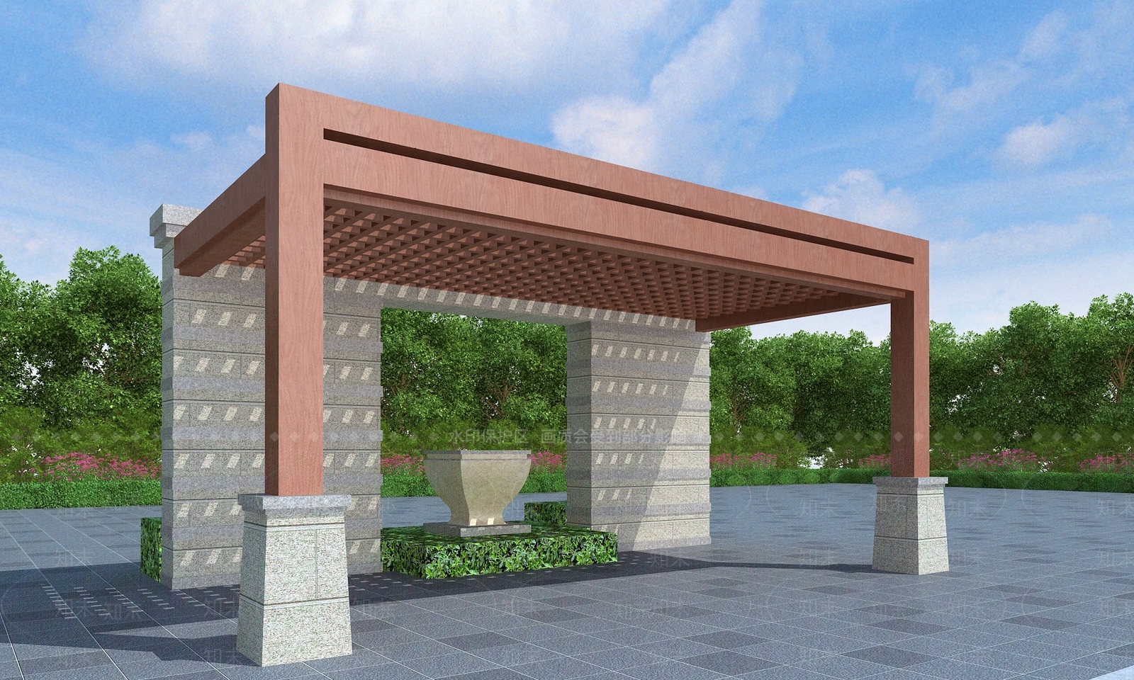 现代新中式亭子3D模型下载【ID:1191100738】