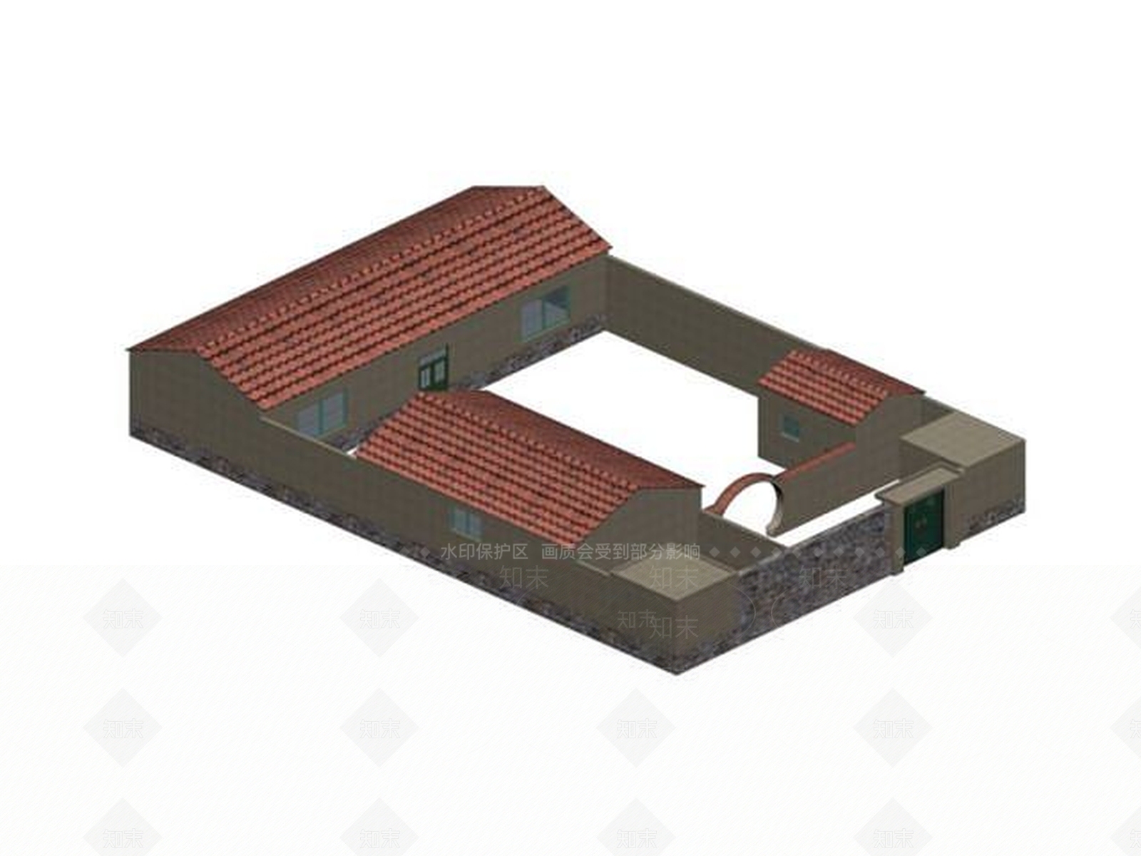 现代小院3D模型下载【ID:1191102953】