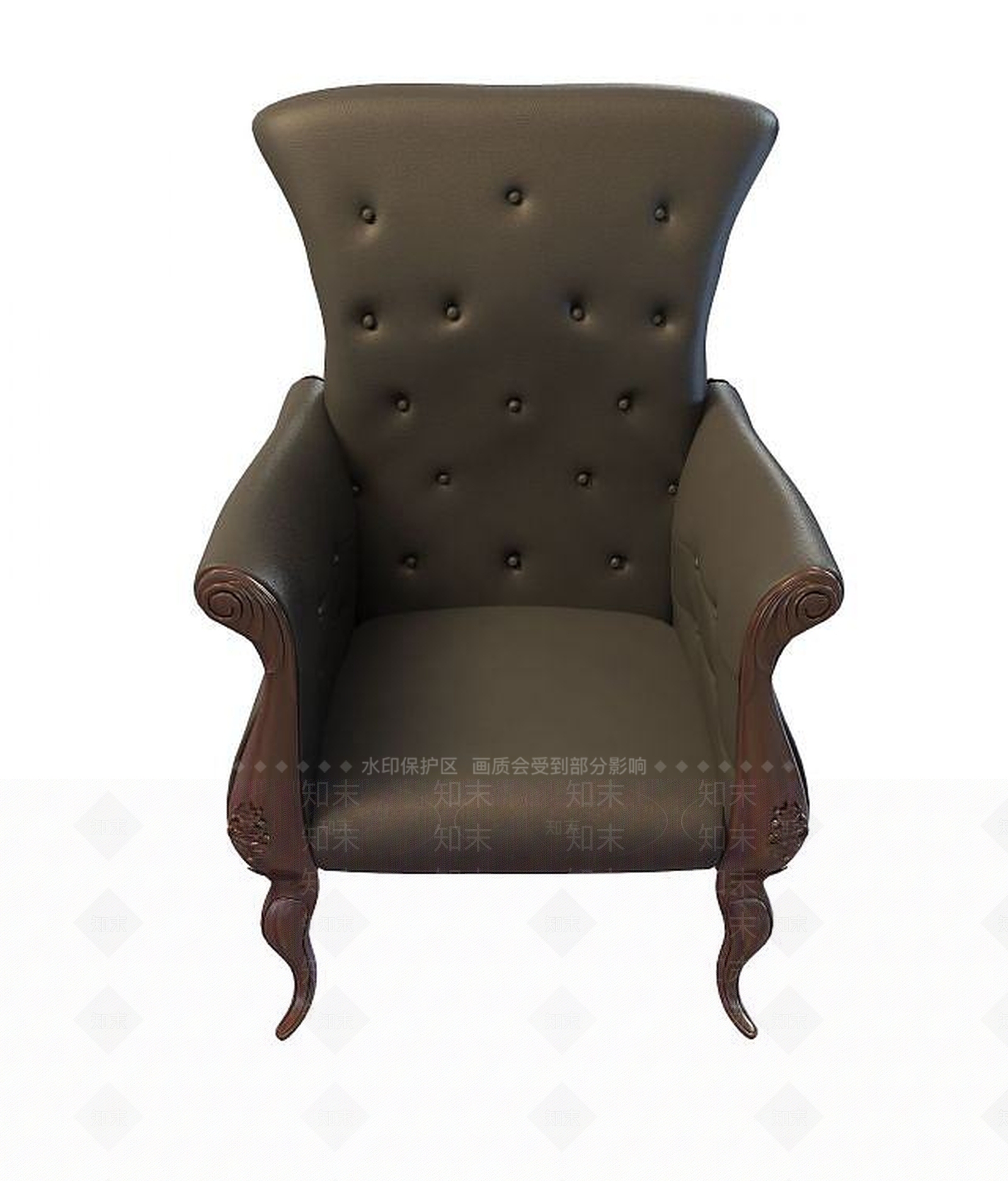 现代真皮商务办公椅3D模型下载【ID:1191103585】