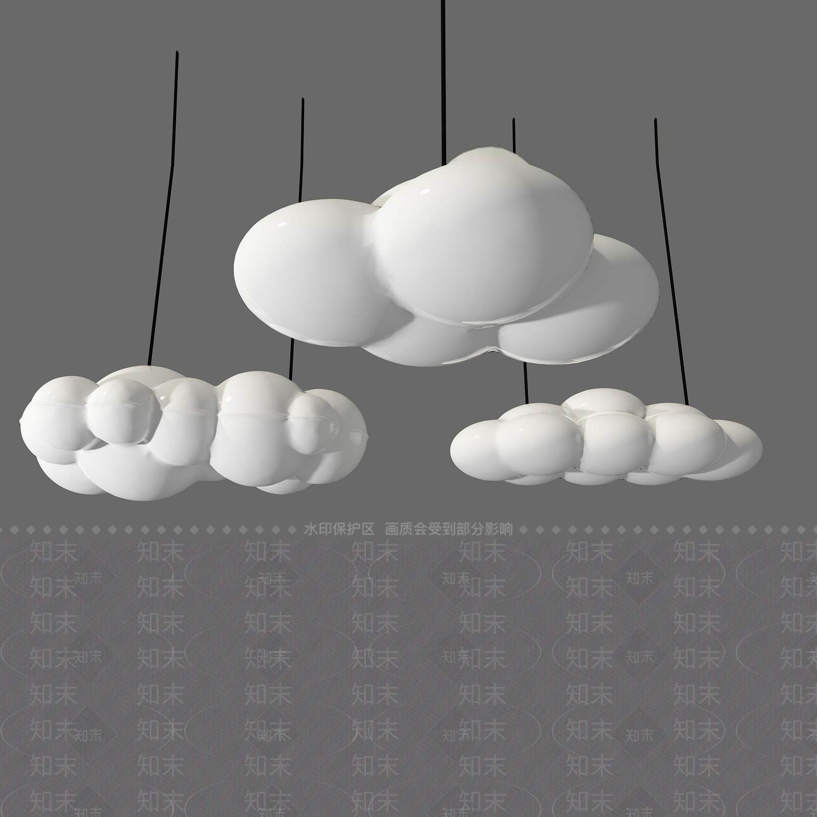 现代云灯3D模型下载【ID:1191104091】