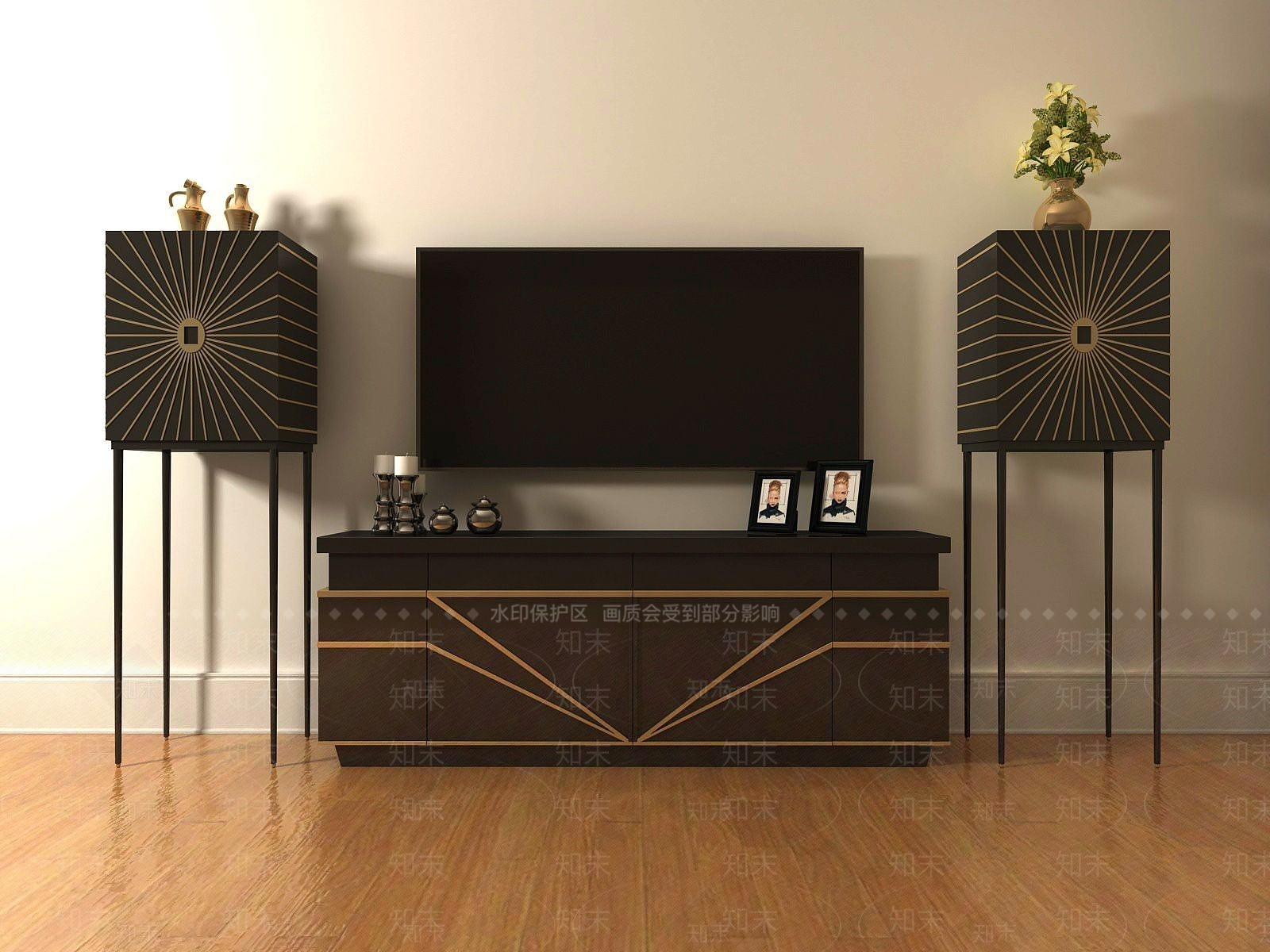 欧式古典欧式经典电视柜3D模型下载【ID:1191105607】