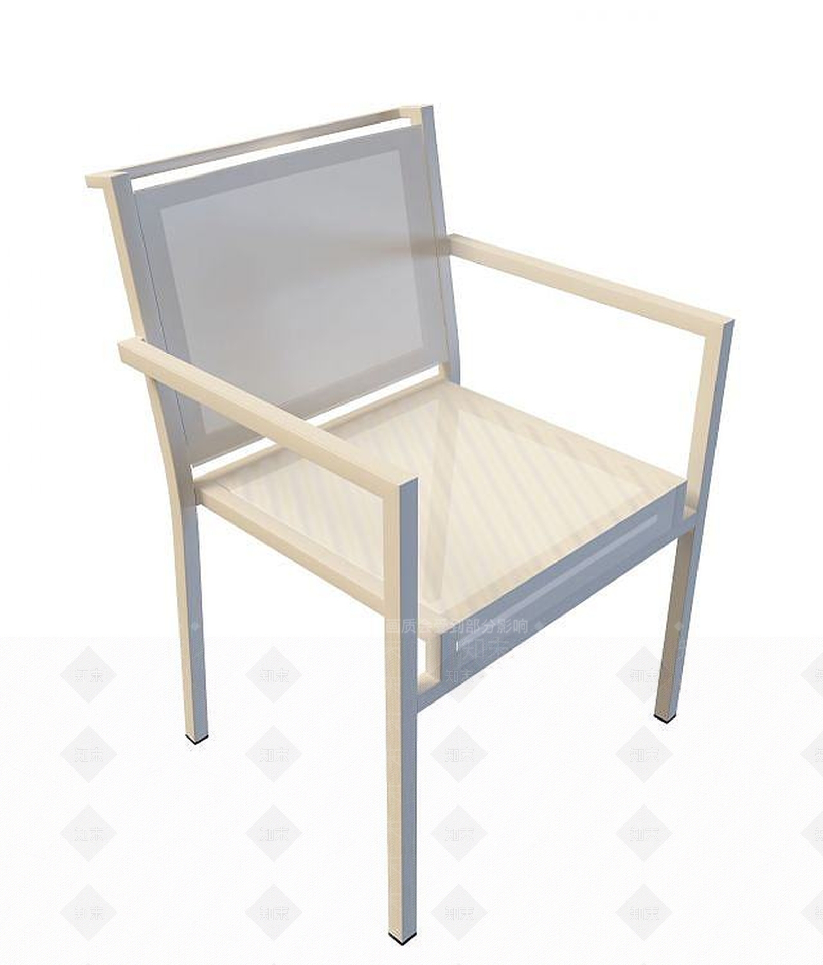 现代简约木板椅3D模型下载【ID:1191105881】