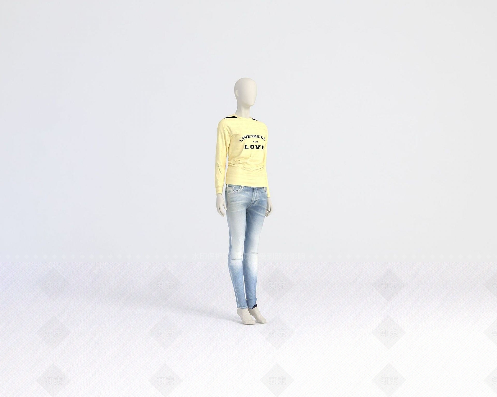 现代人物模特3D模型下载【ID:1191108206】