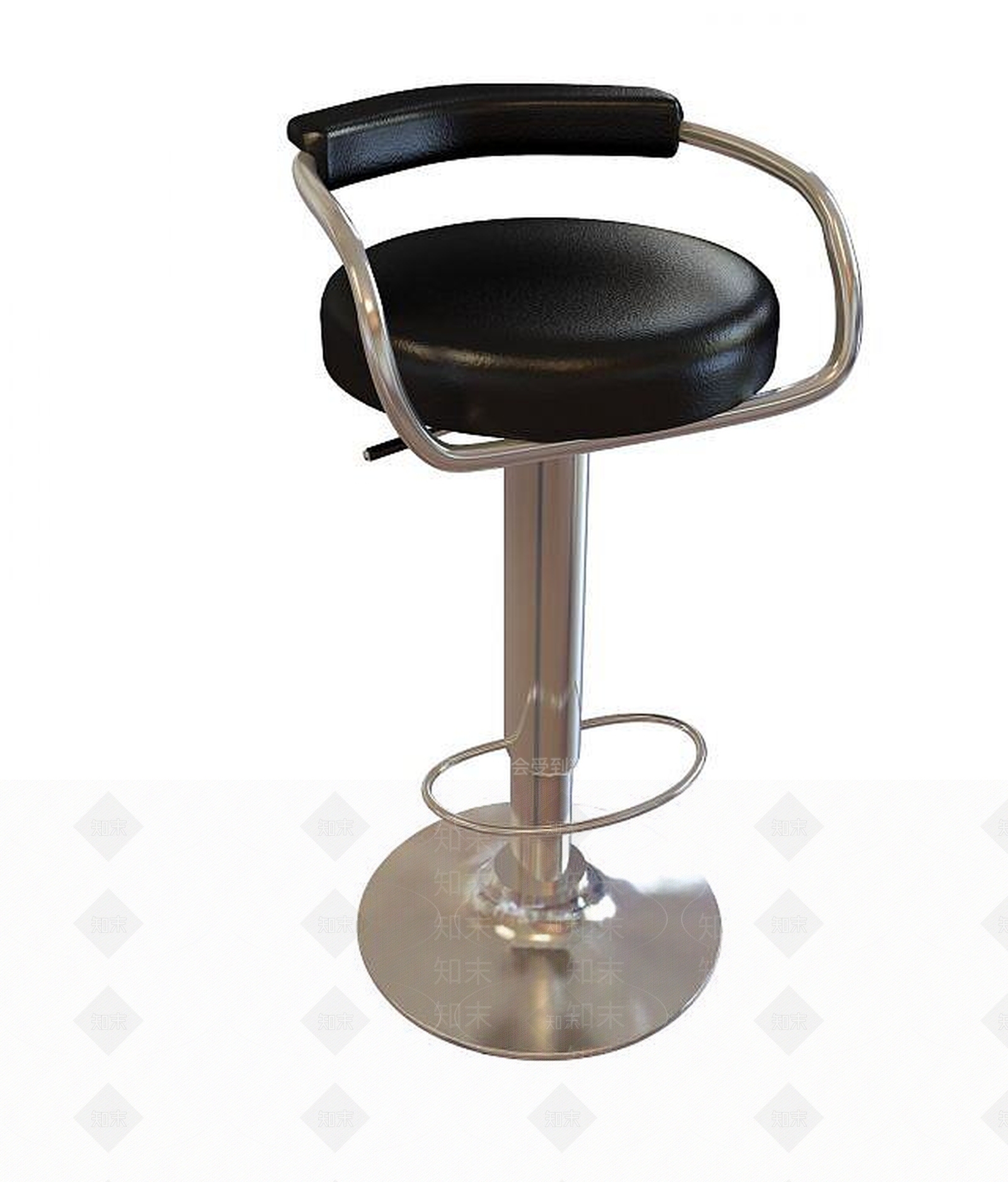 现代不锈钢旋转吧椅3D模型下载【ID:1191108302】