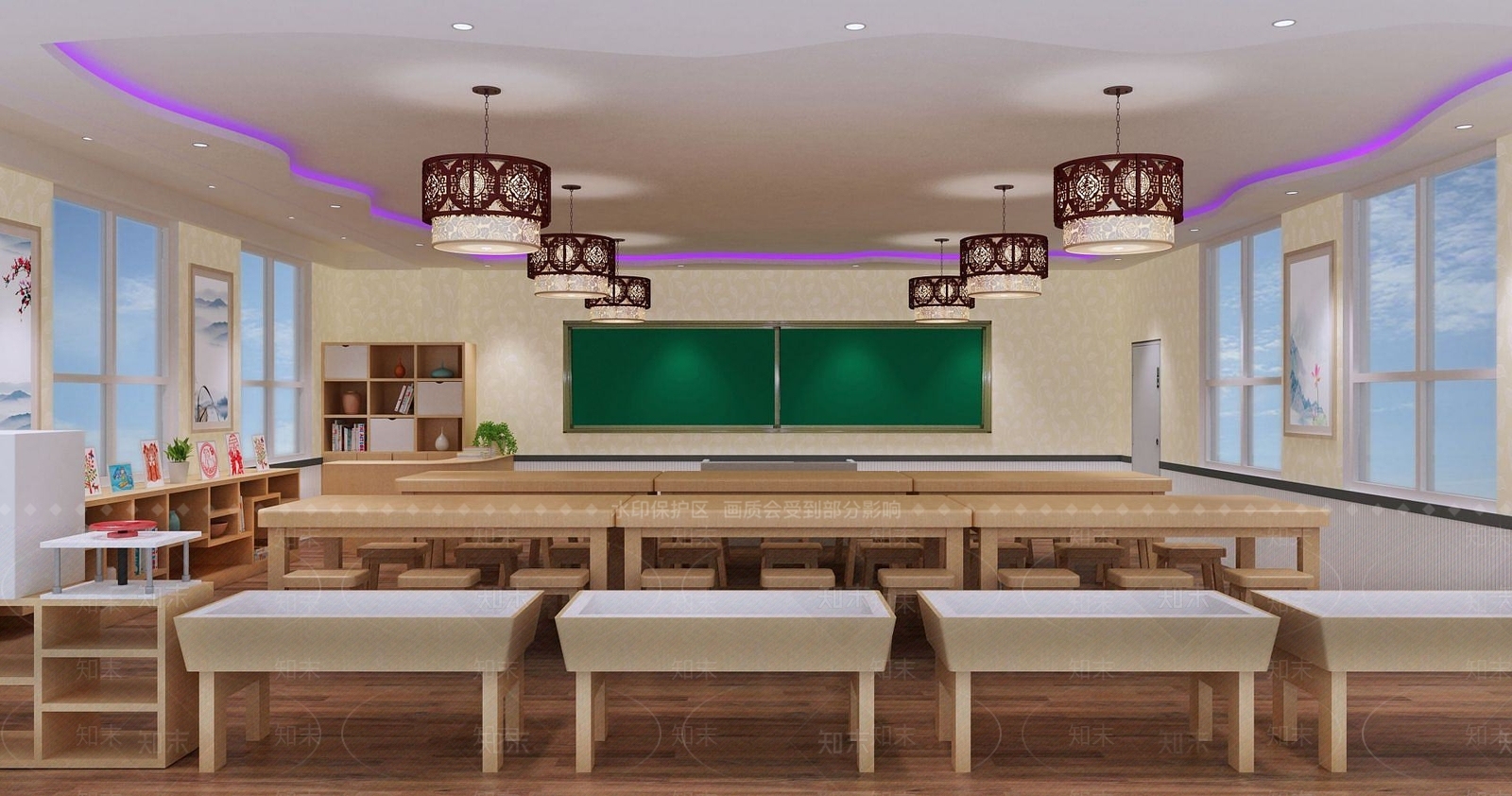 现代美术室3D模型下载【ID:1191108997】