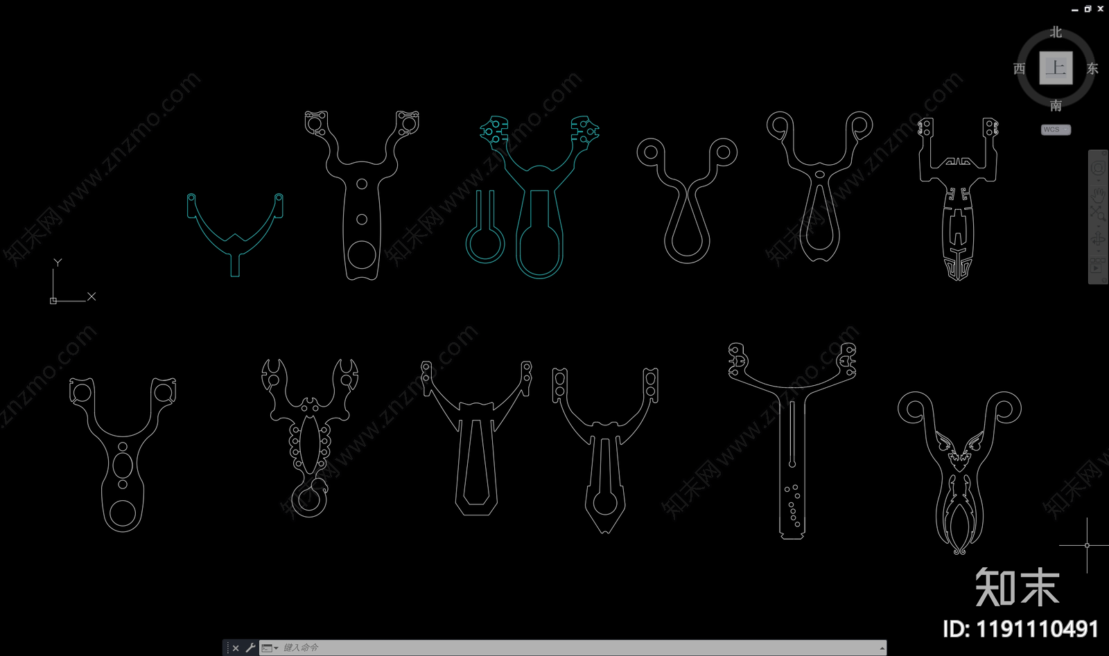 现代综合软装摆件图库施工图下载【ID:1191110491】