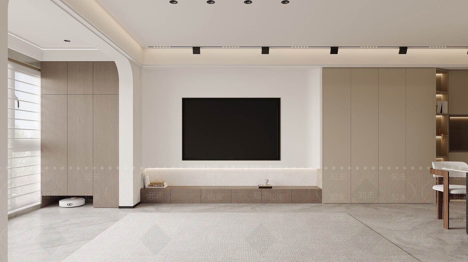 现代极简客餐厅3D模型下载【ID:1191113543】_知末3d模型网