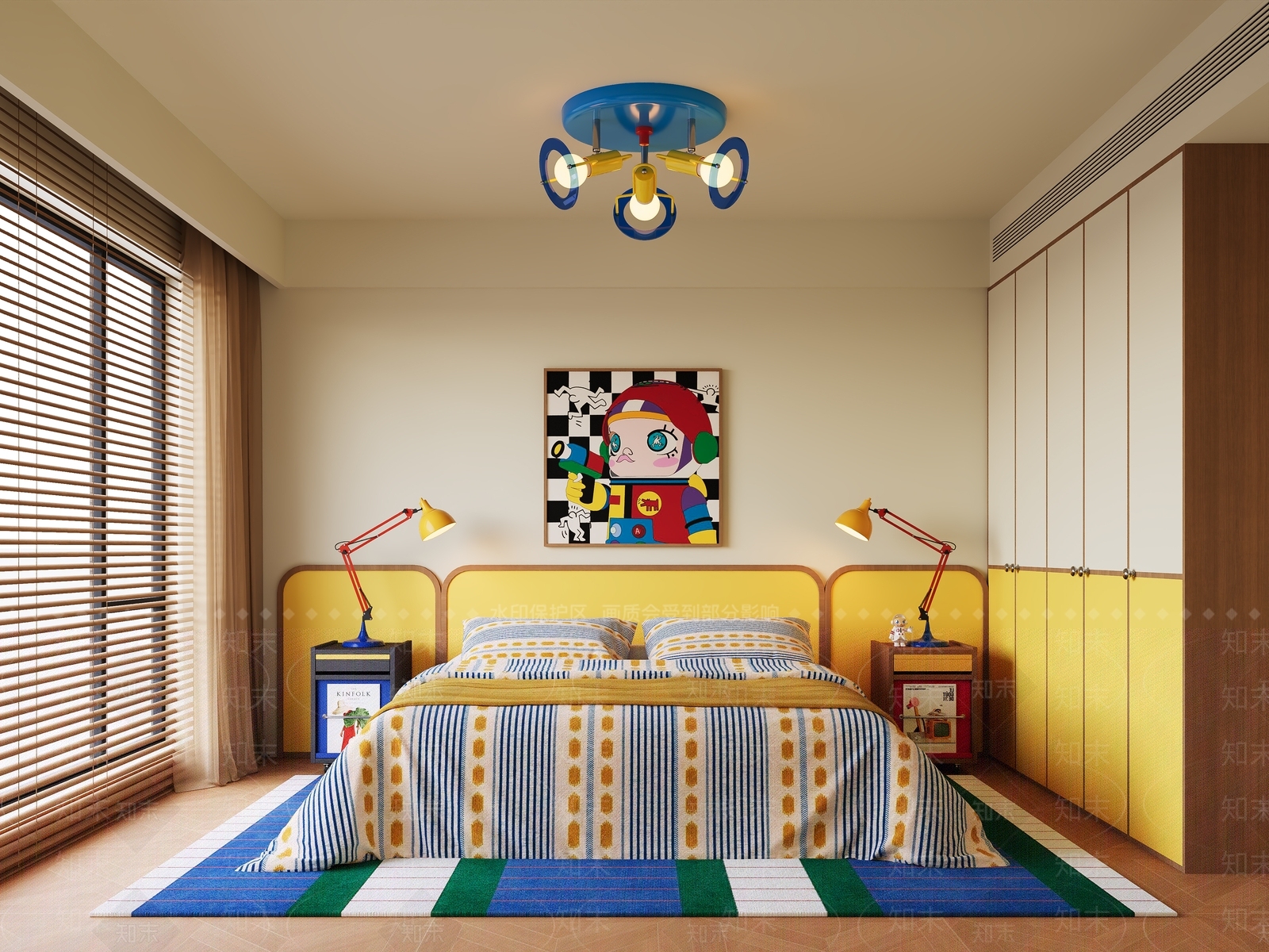 现代北欧家居卧室3D模型下载【ID:1191115860】