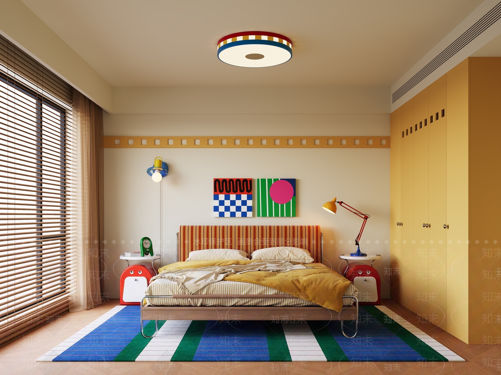 现代北欧家居卧室3D模型下载【ID:1191115888】