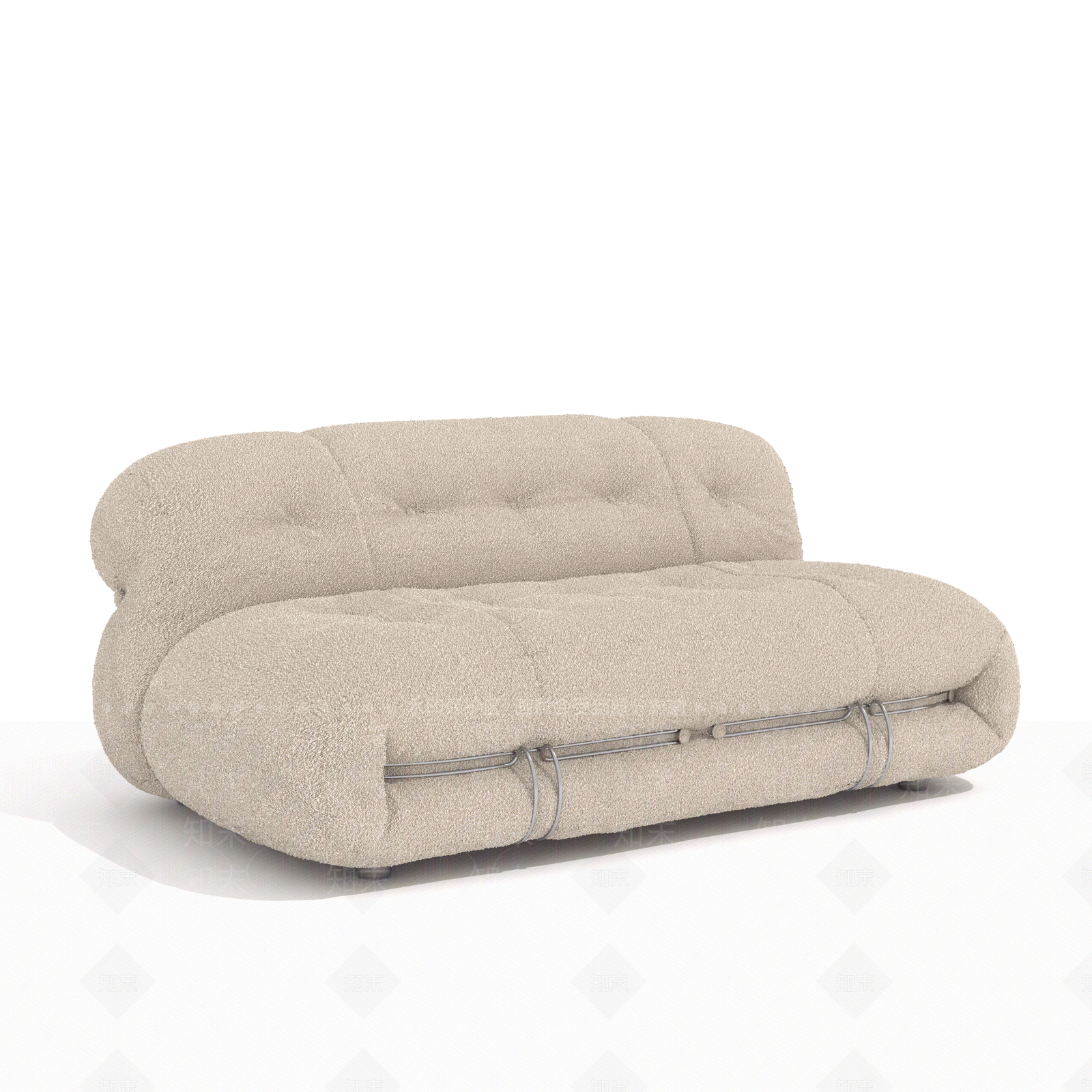 简约奶油云朵沙发3D模型下载【ID:1191116394】