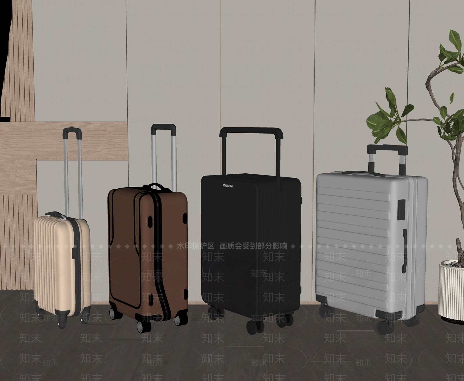 行李箱SU模型下载【ID:1191119232】