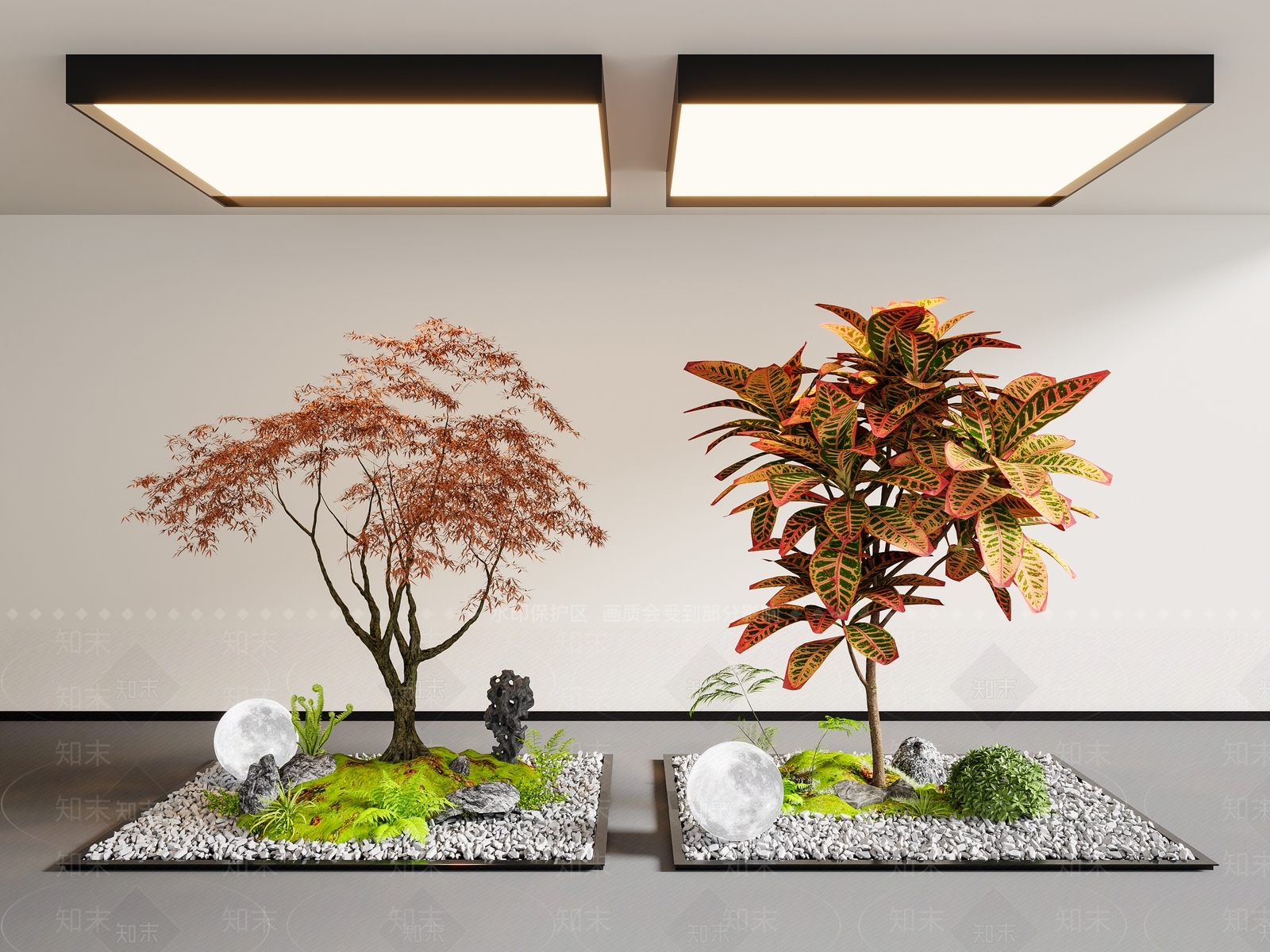现代室内景观3D模型下载【ID:1191124199】