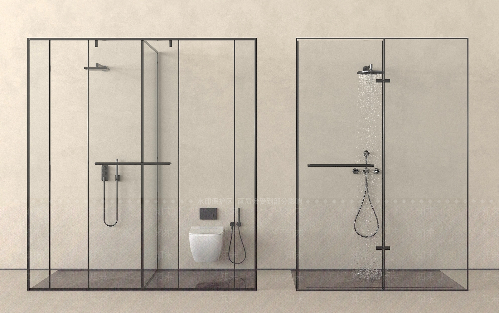 淋浴房3D模型下载【ID:1191134273】