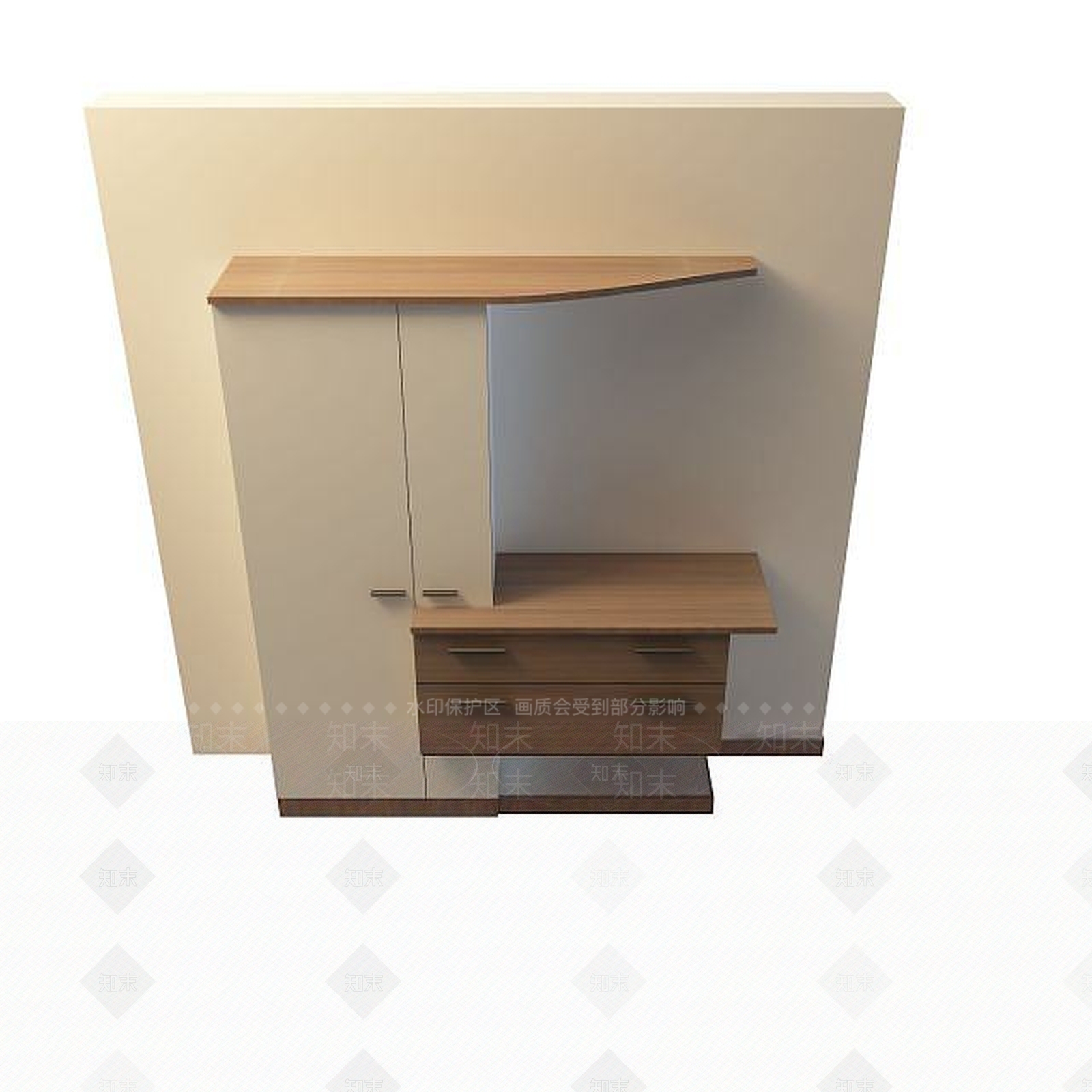 现代衣柜3D模型下载【ID:1191134542】