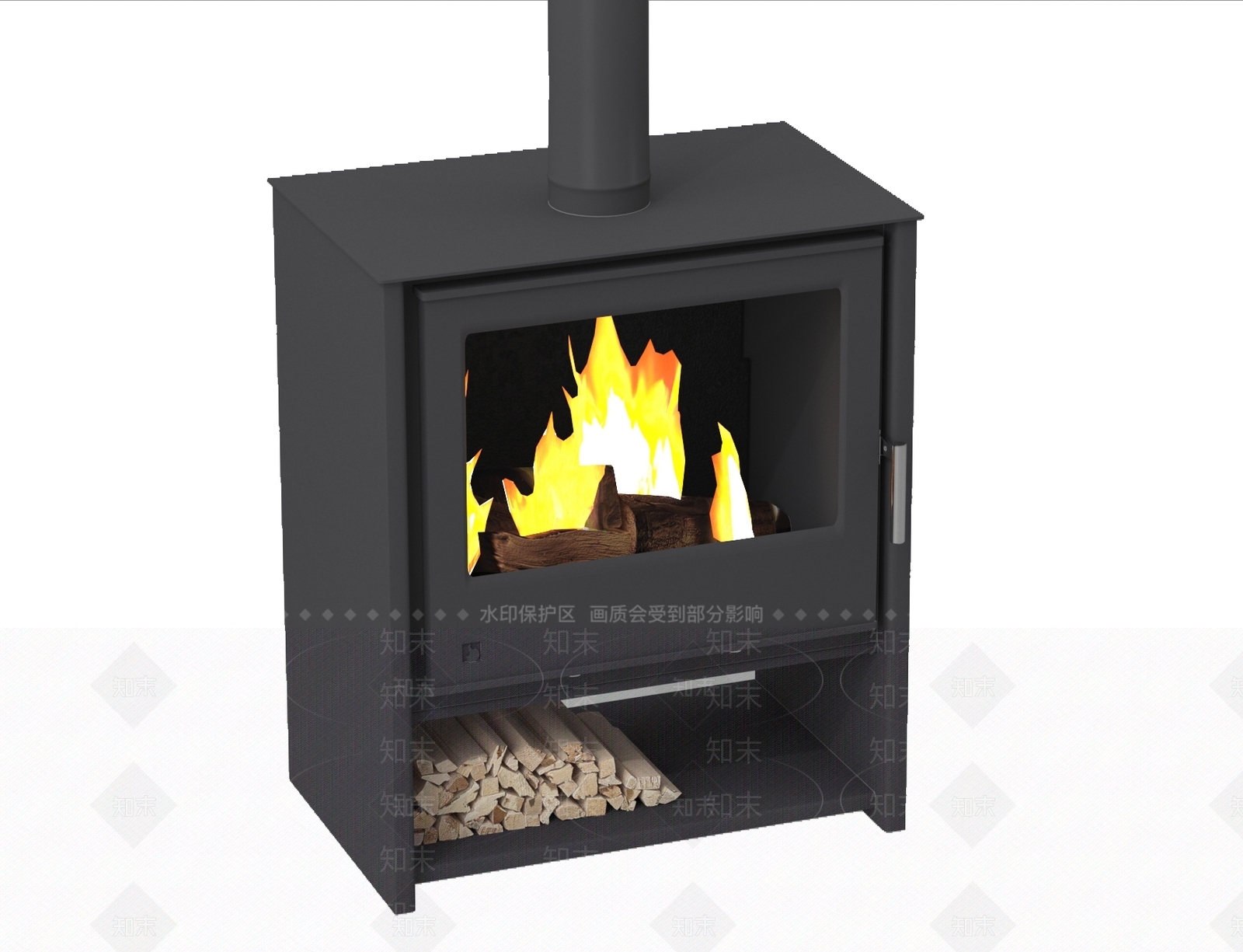 现代壁炉SU模型下载【ID:1191134937】