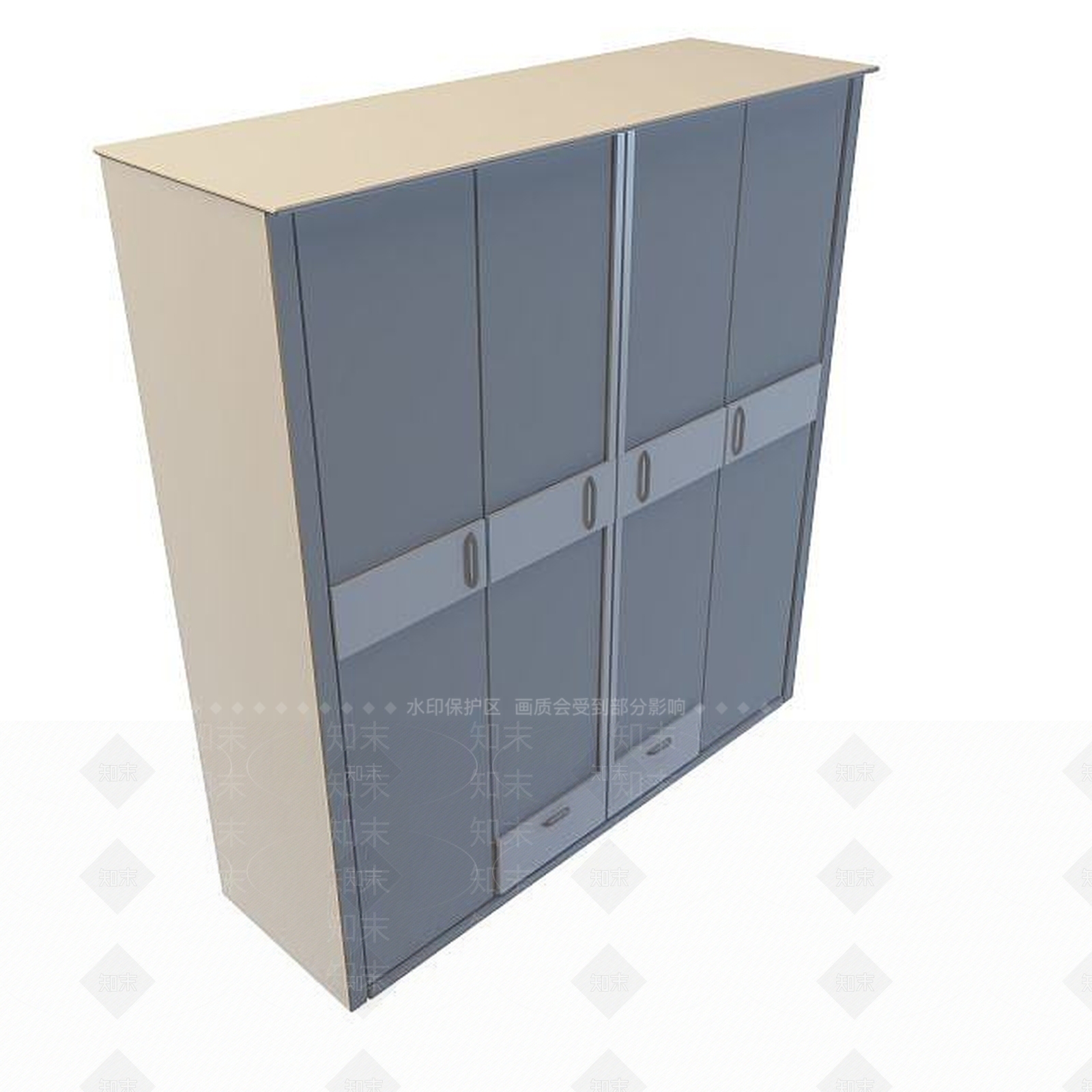 现代衣柜3D模型下载【ID:1199508308】