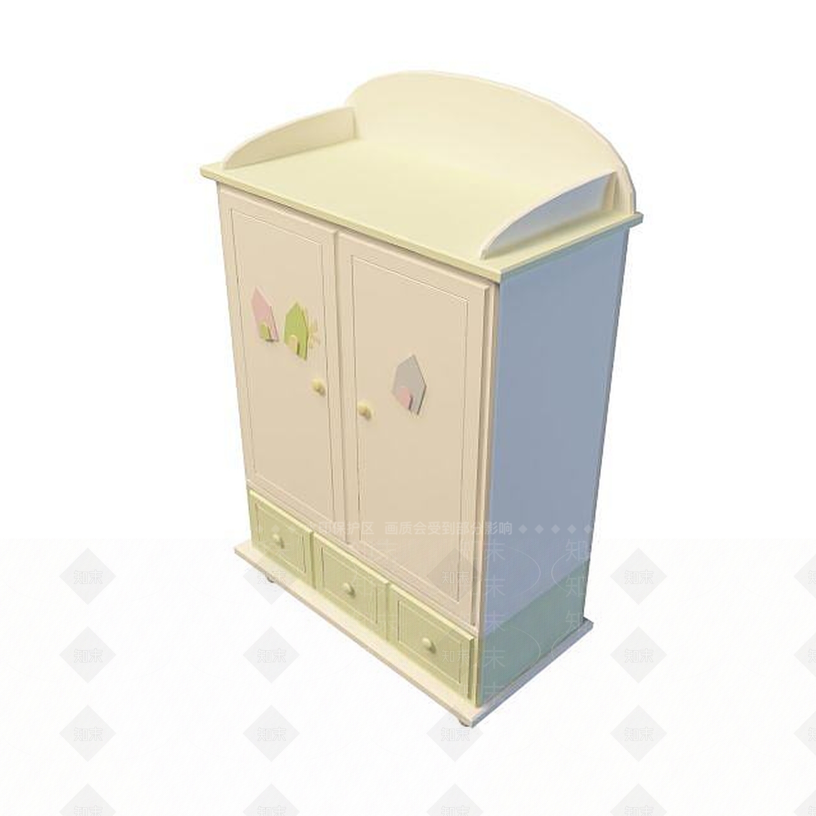 现代衣柜3D模型下载【ID:1199508337】