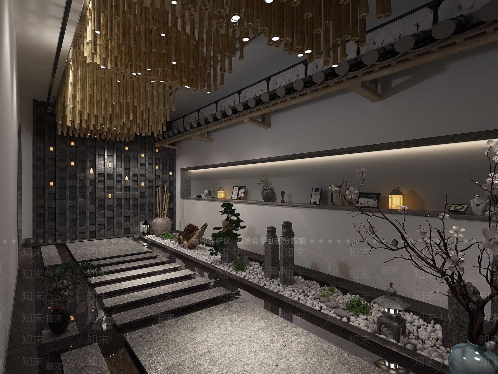 现代办公大厅3D模型下载【ID:1191136211】