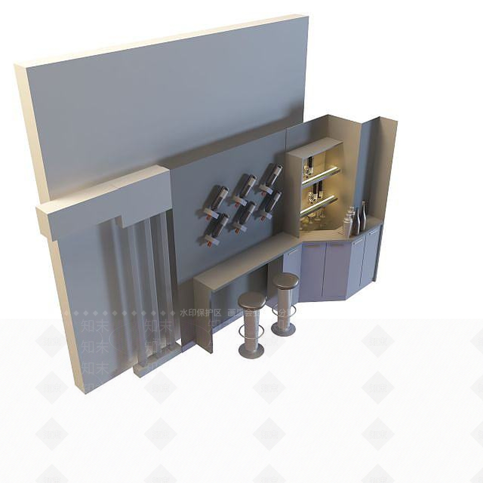 现代衣柜3D模型下载【ID:1199508164】