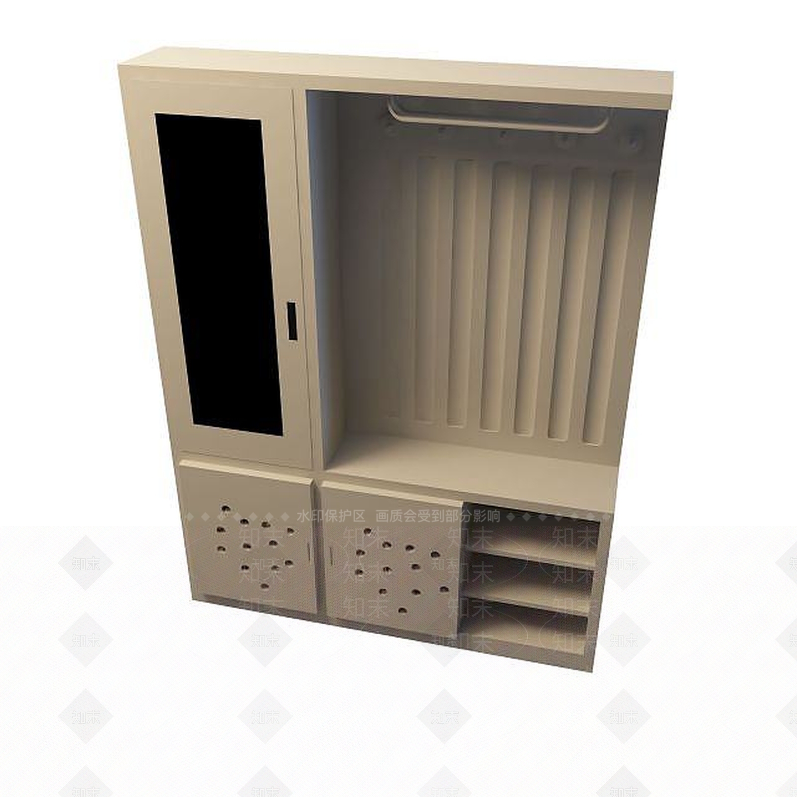 现代衣柜3D模型下载【ID:1199511060】