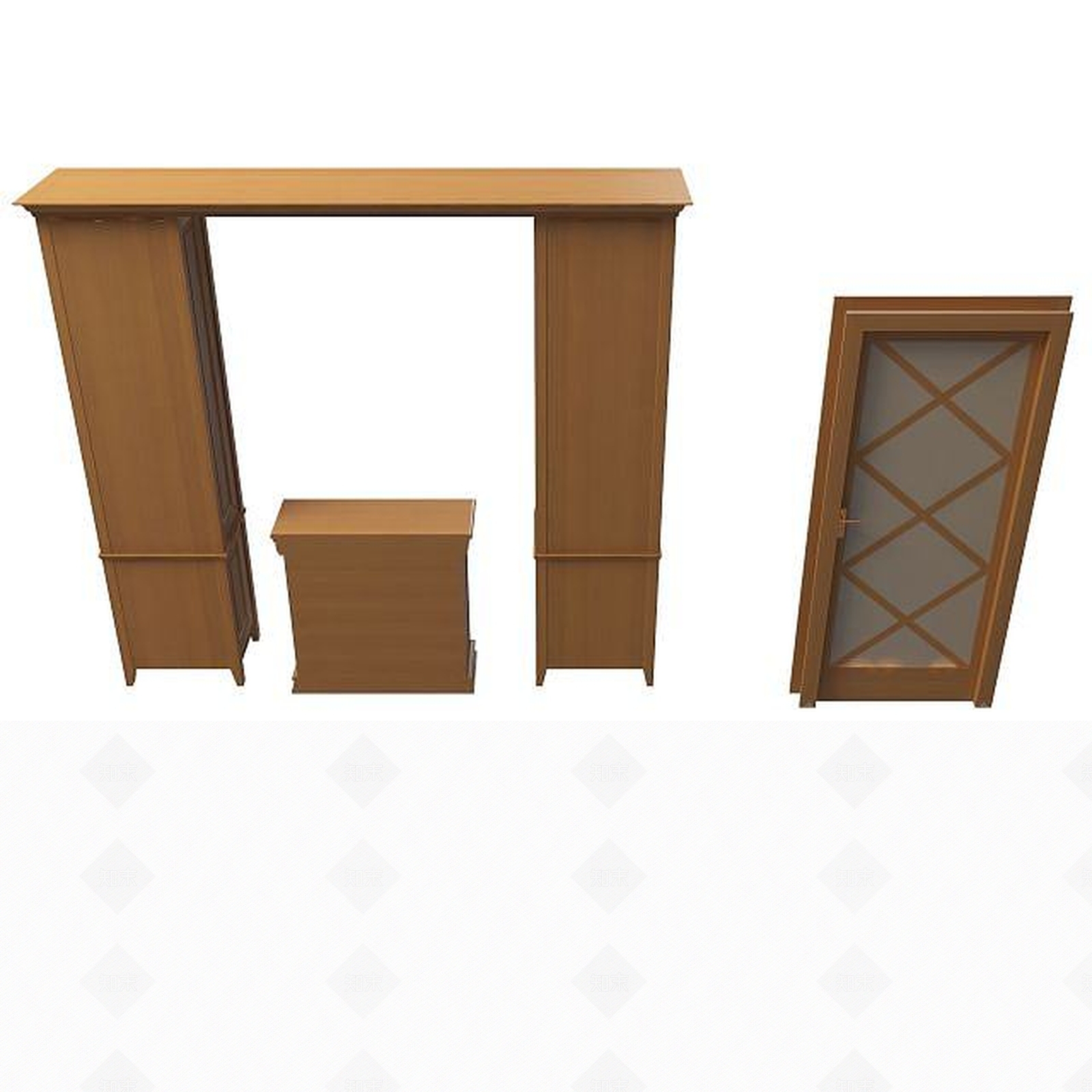 现代衣柜3D模型下载【ID:1191138850】