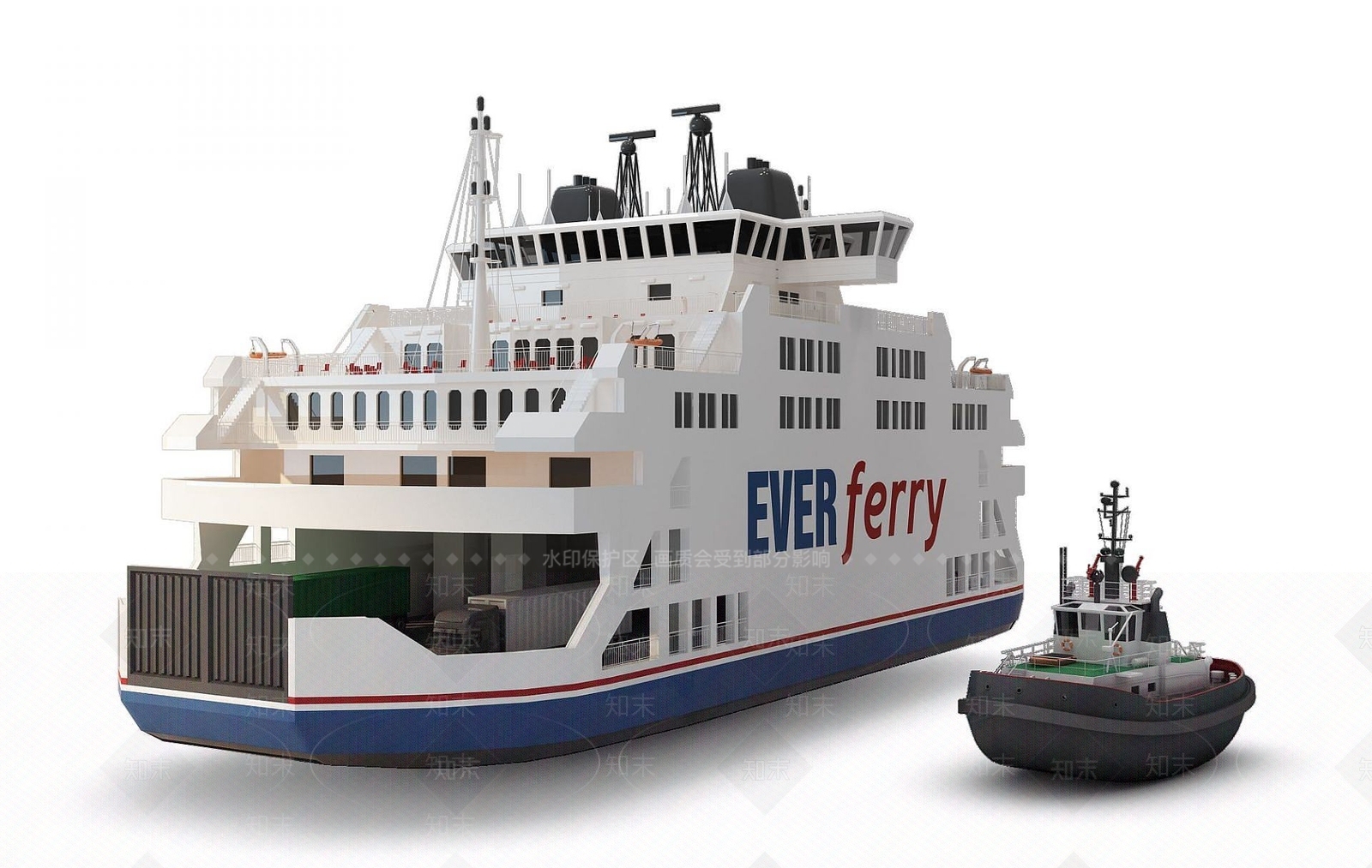 现代轮船3D模型下载【ID:1191139027】