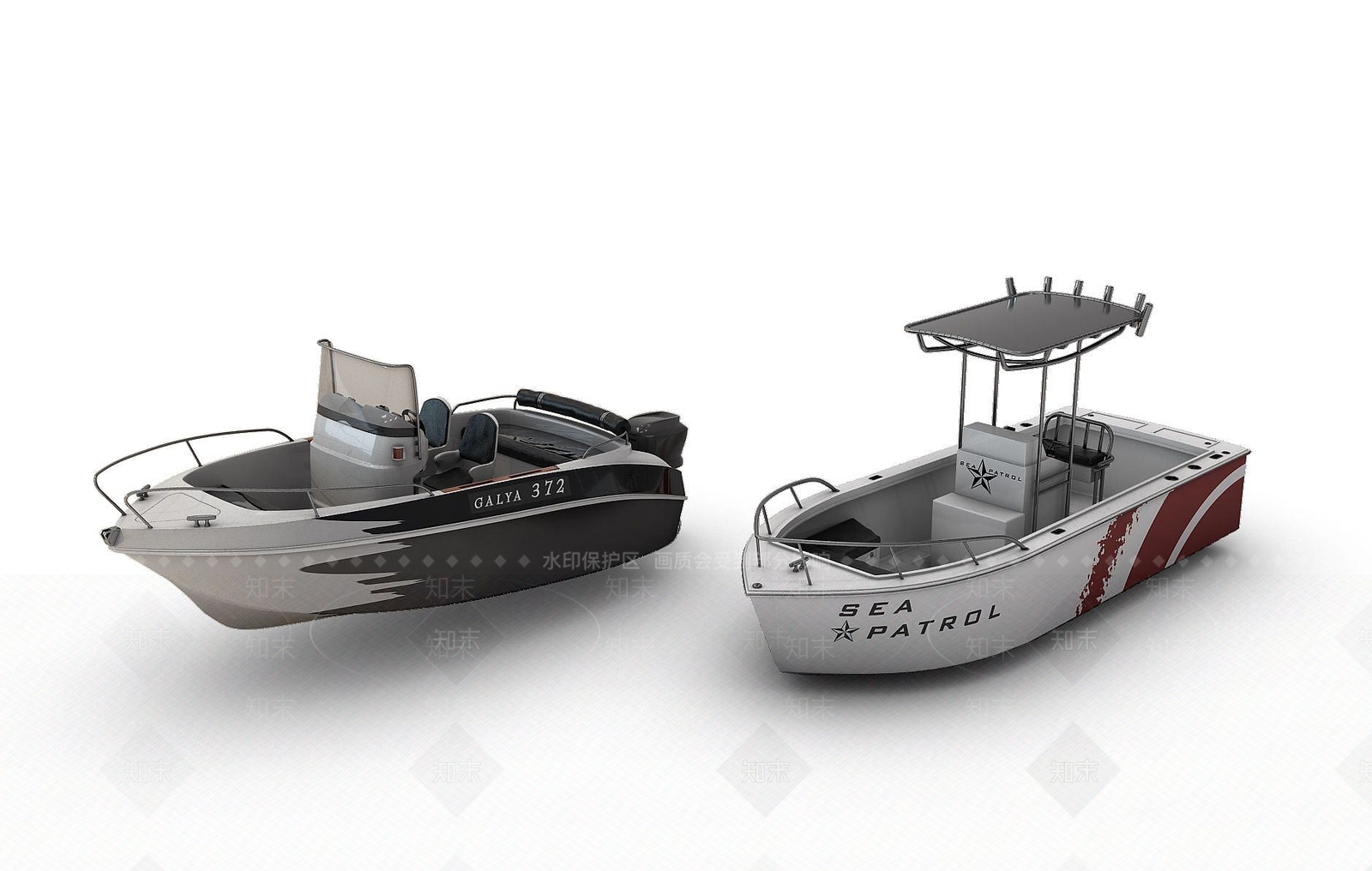 现代快艇3D模型下载【ID:1191139346】