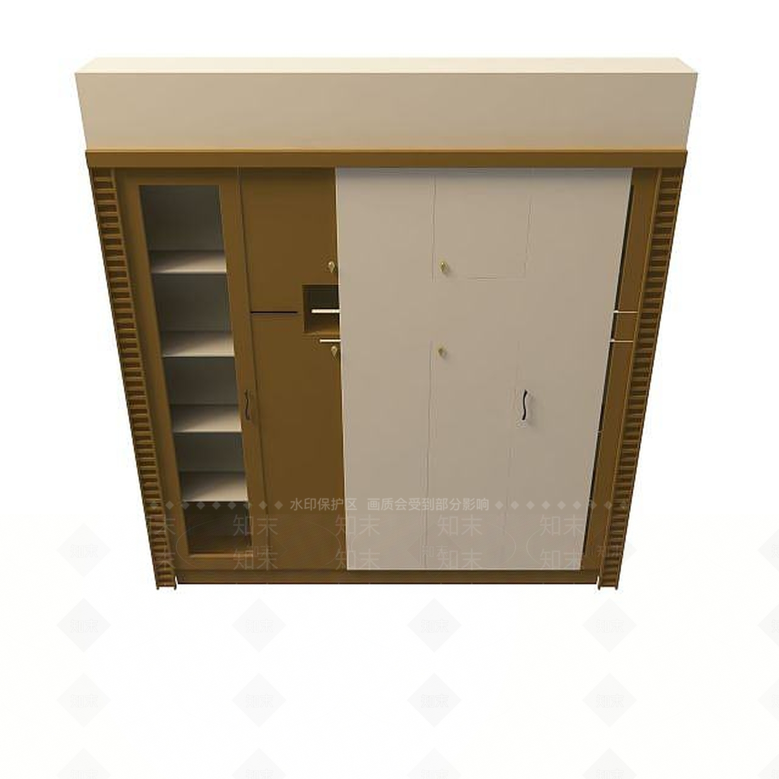 现代衣柜3D模型下载【ID:1199507943】
