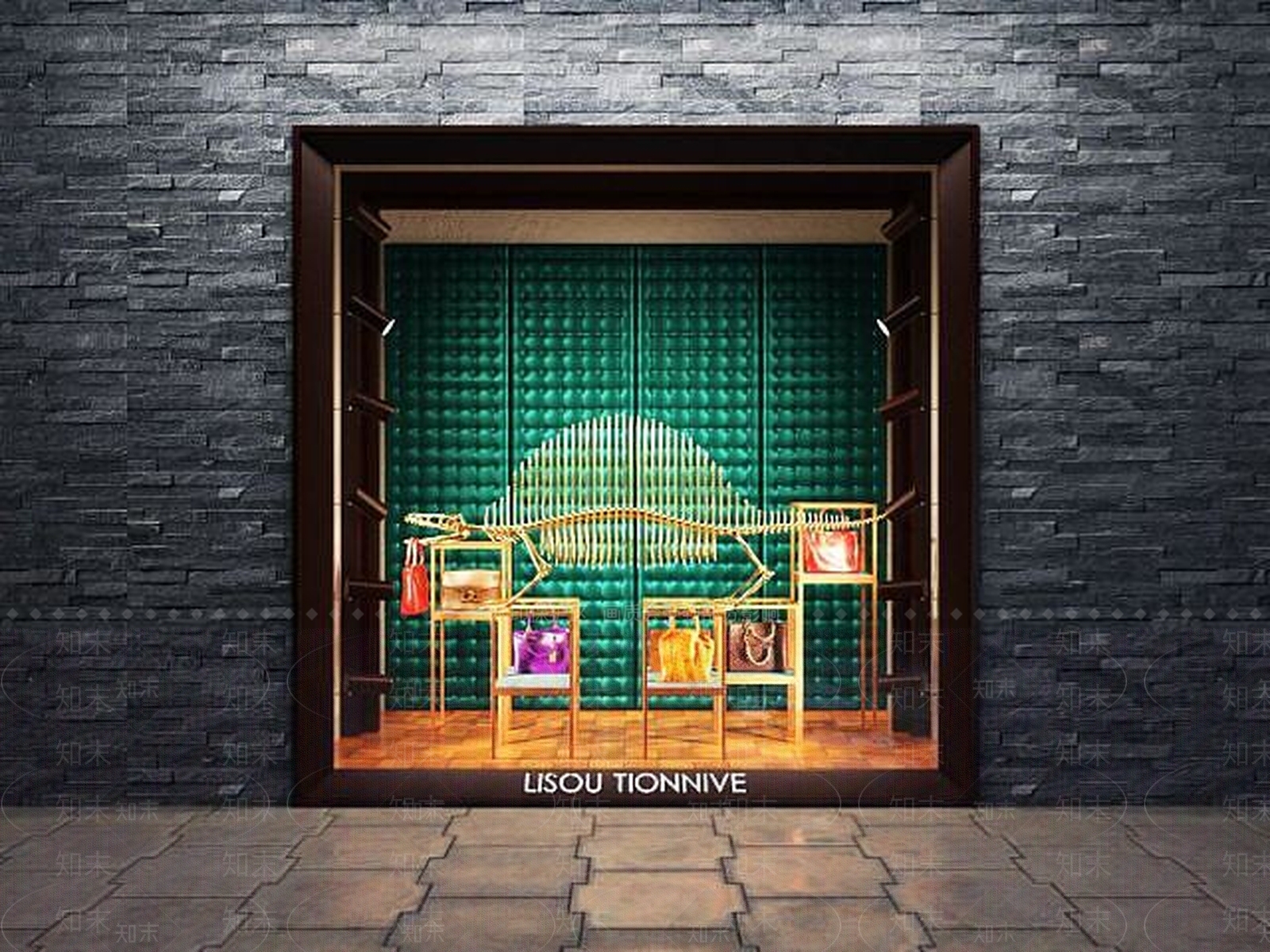 现代商铺橱窗展示3D模型下载【ID:1191139708】