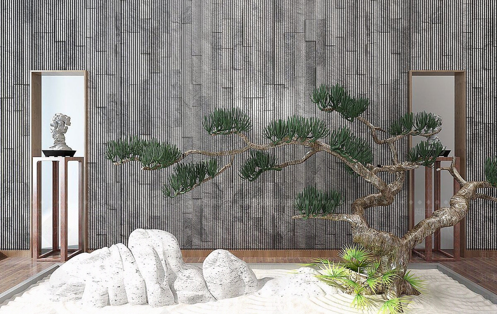 现代园林景观3D模型下载【ID:1191141854】