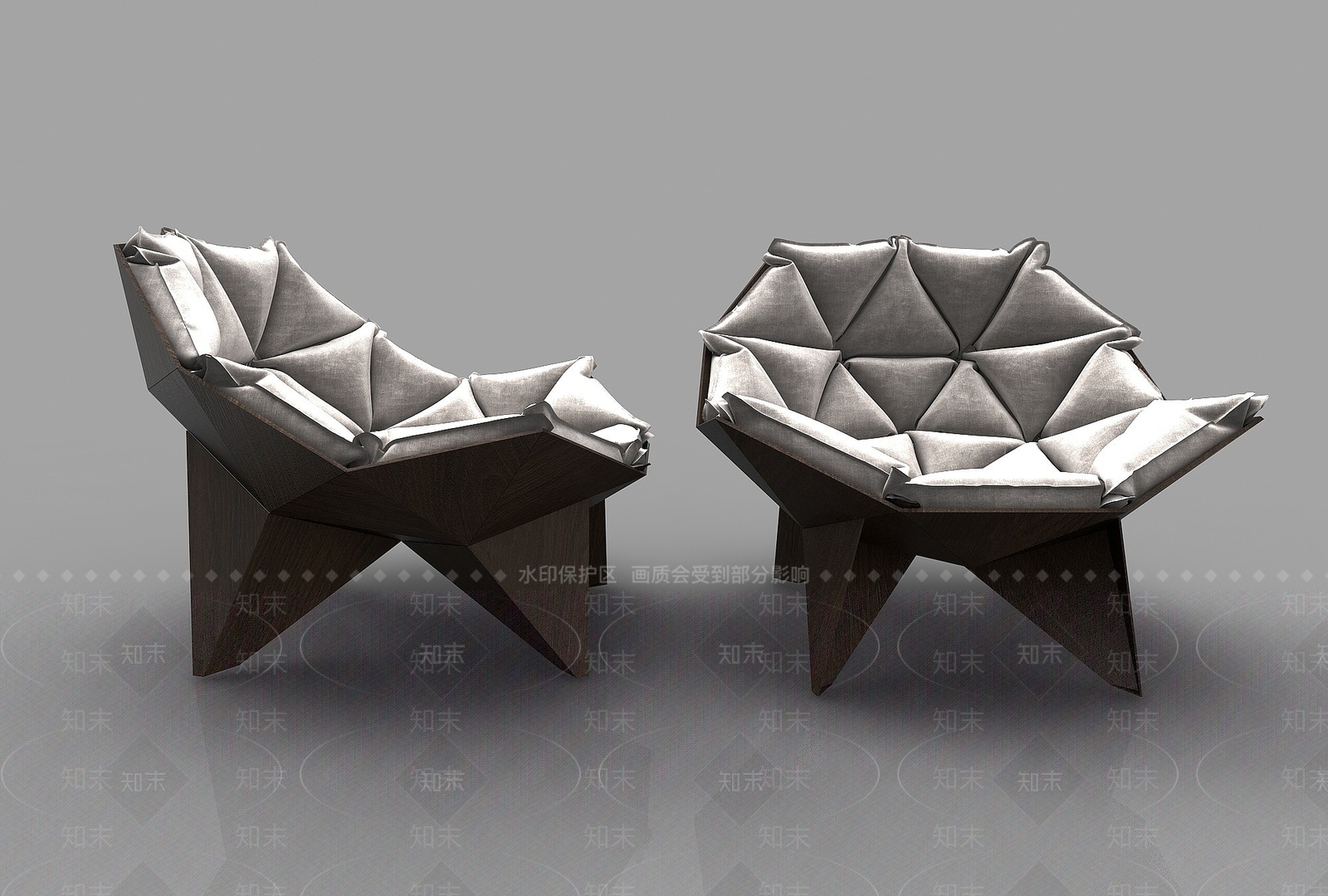 现代双人沙发3D模型下载【ID:1191142185】