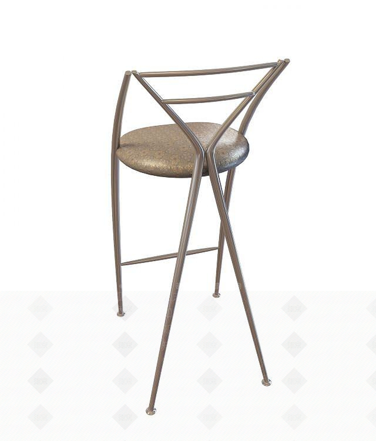 现代不锈钢吧椅3D模型下载【ID:1191147551】