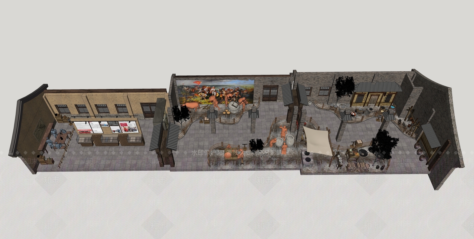 现代其他店铺SU模型下载【ID:1191150935】