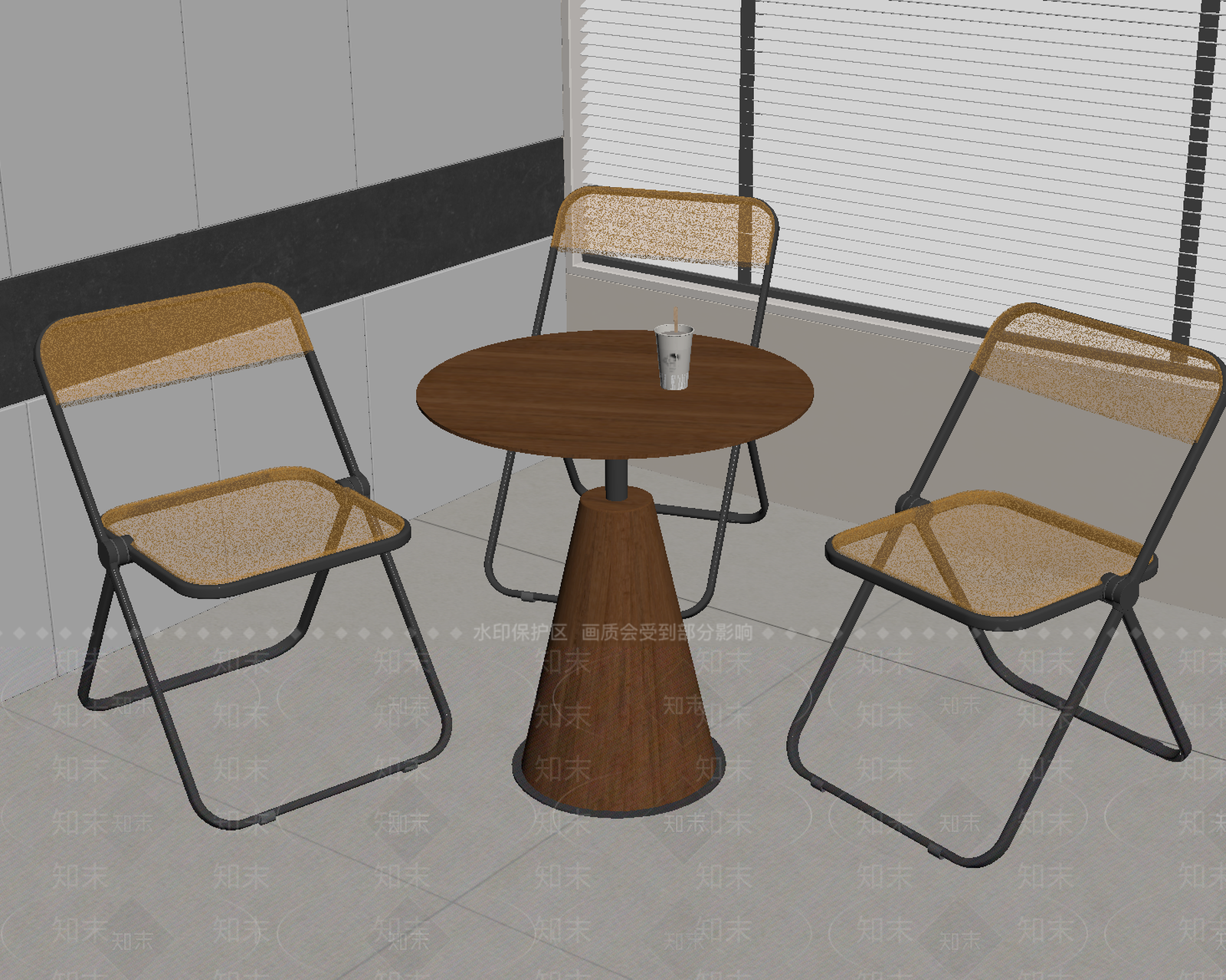 现代休闲桌椅SU模型下载【ID:1191151175】