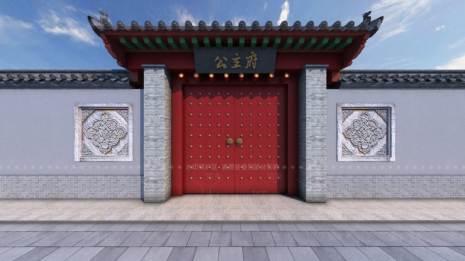中式古建3D模型下载【ID:1191154110】