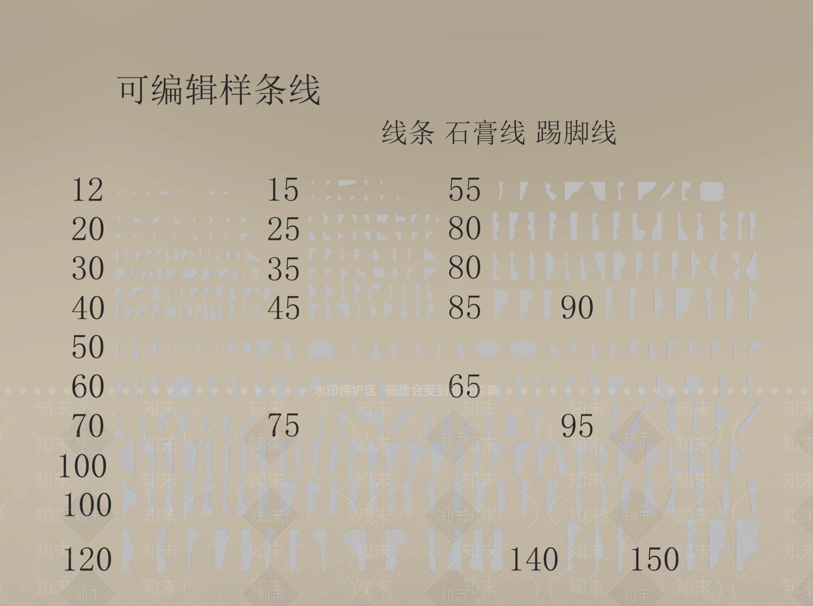 欧式石膏线SU模型下载【ID:1191154055】