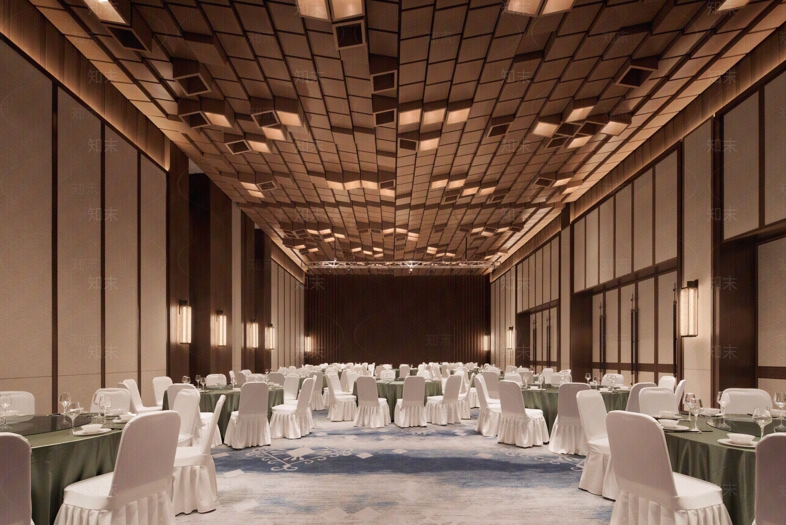新中式轻奢餐厅贴图下载【ID:1191156288】