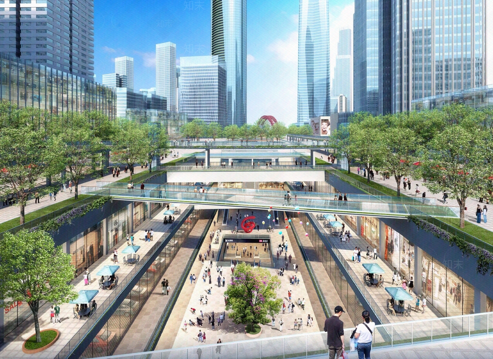 现代街道外景贴图下载【ID:1191162044】