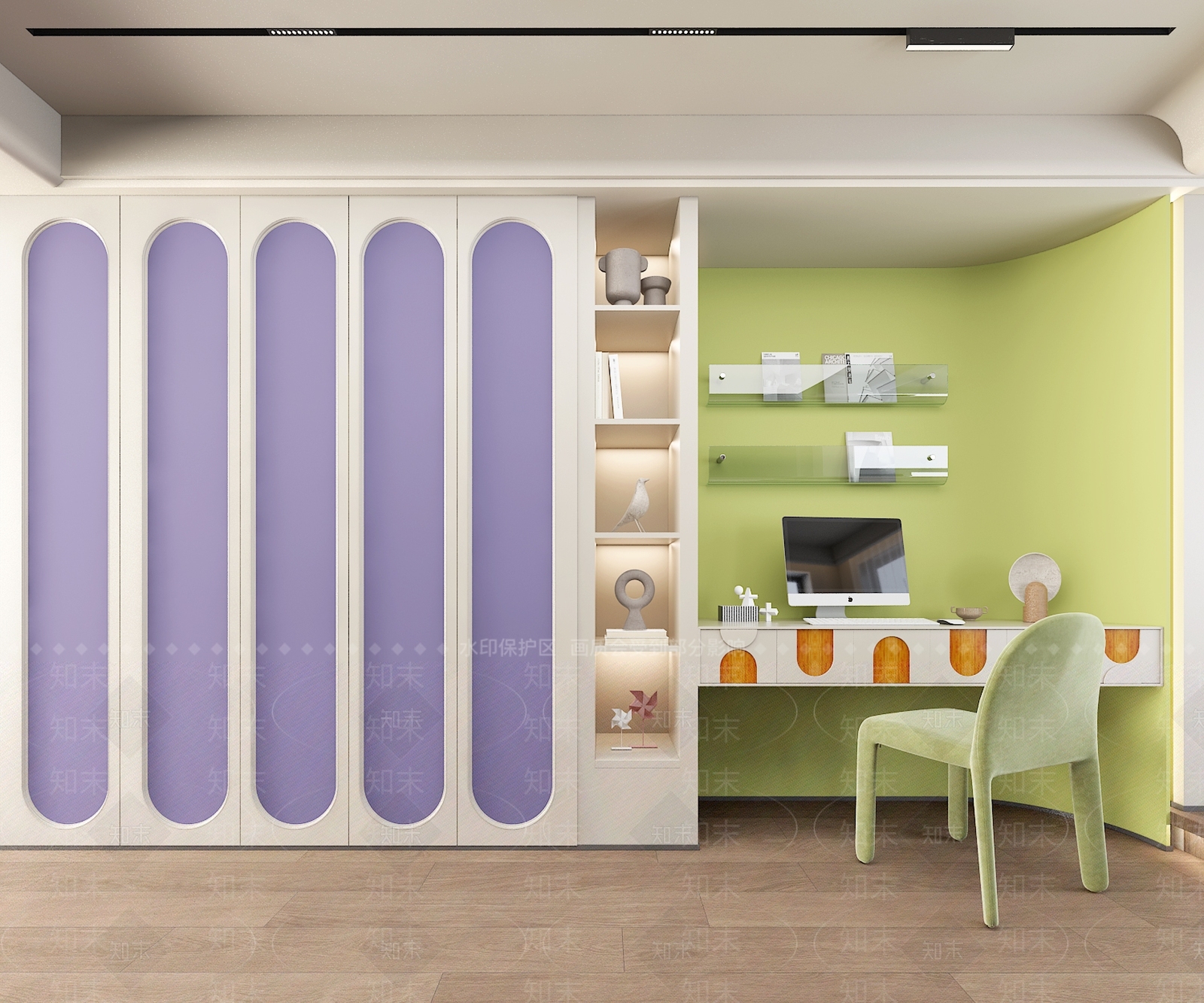 现代北欧衣柜3D模型下载【ID:1191160516】