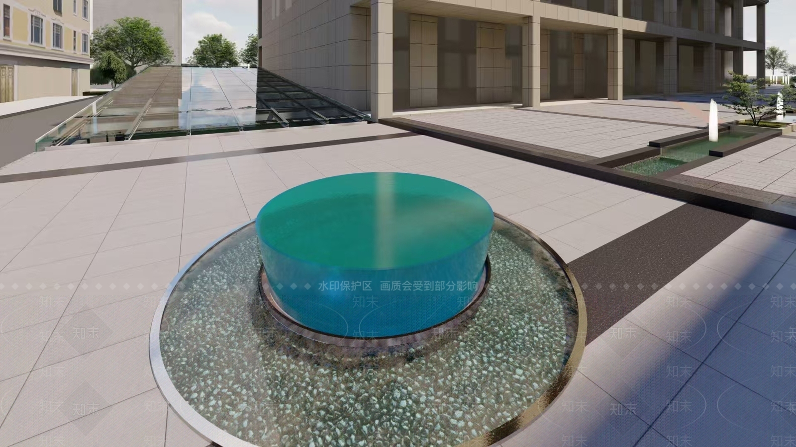 现代简约商业景观SU模型下载【ID:1191160982】